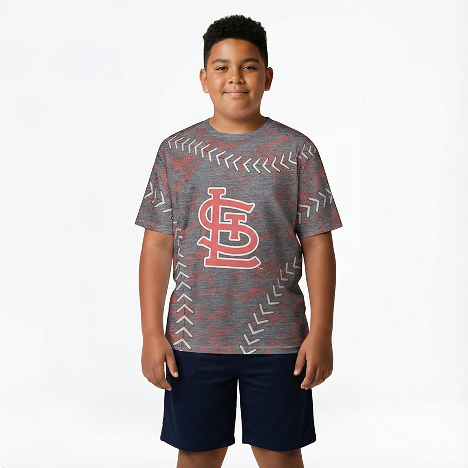 Outerstuff Youth St. Louis Cardinals Slide Score Bold Sublimated Short Sleeve T-shirt                                            - view number 2