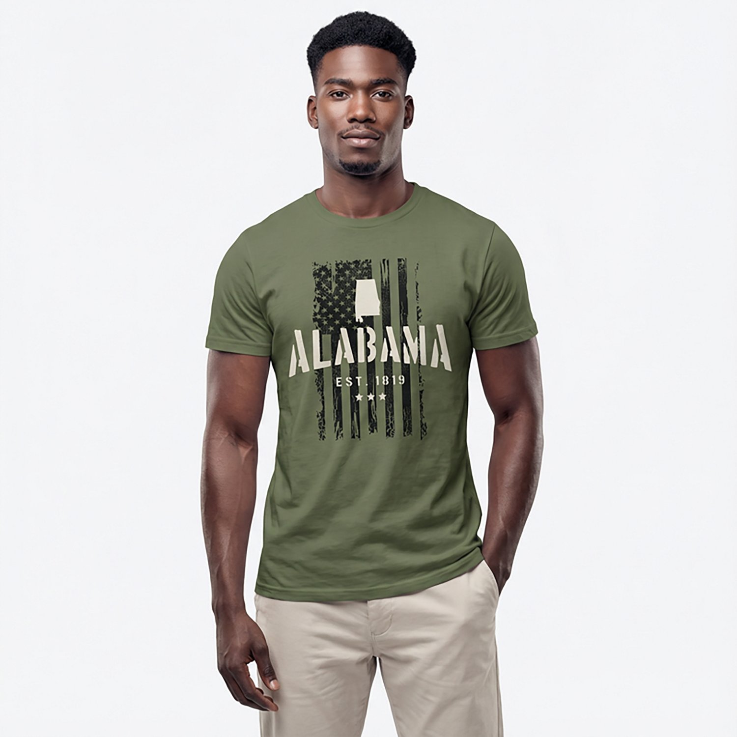 State Life Men's AL Freedom Flag T-shirt - view number 2