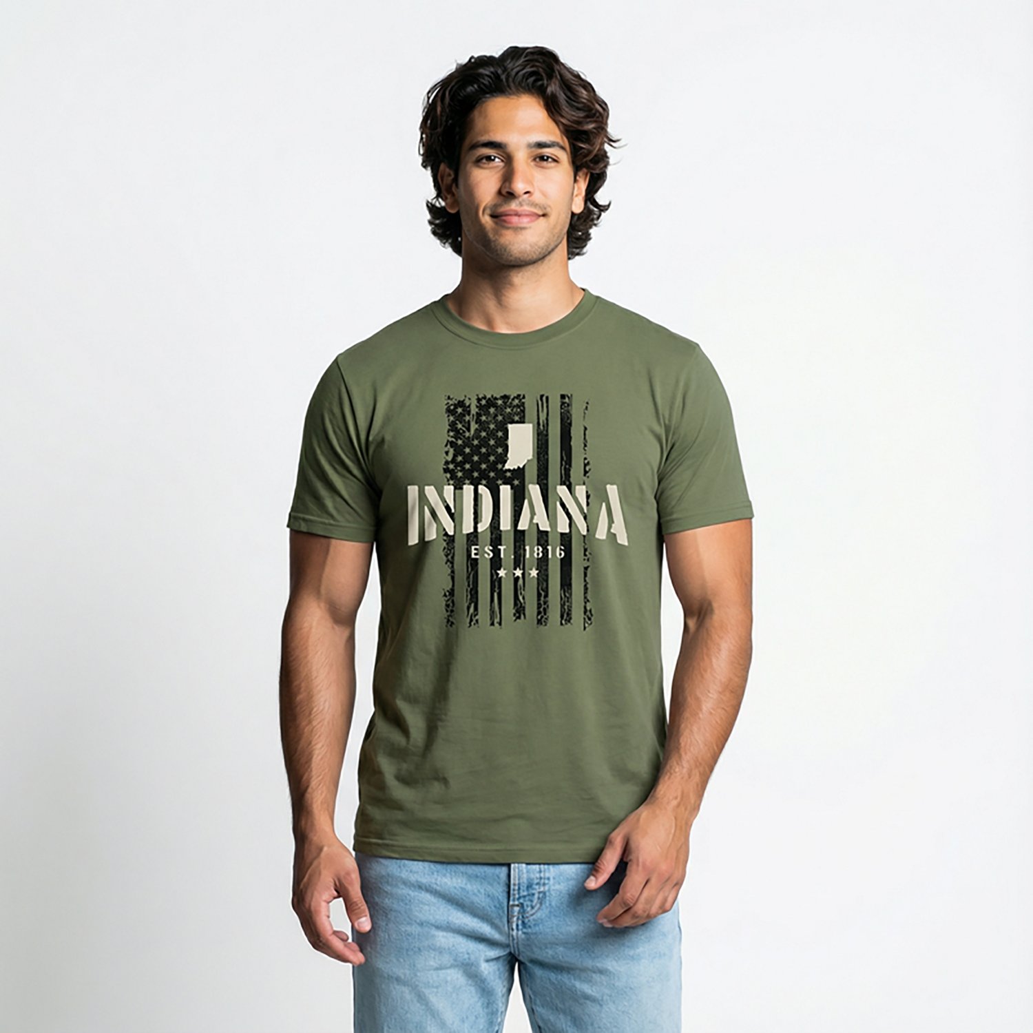 State Life Men's IN Freedom Flag T-shirt - view number 2