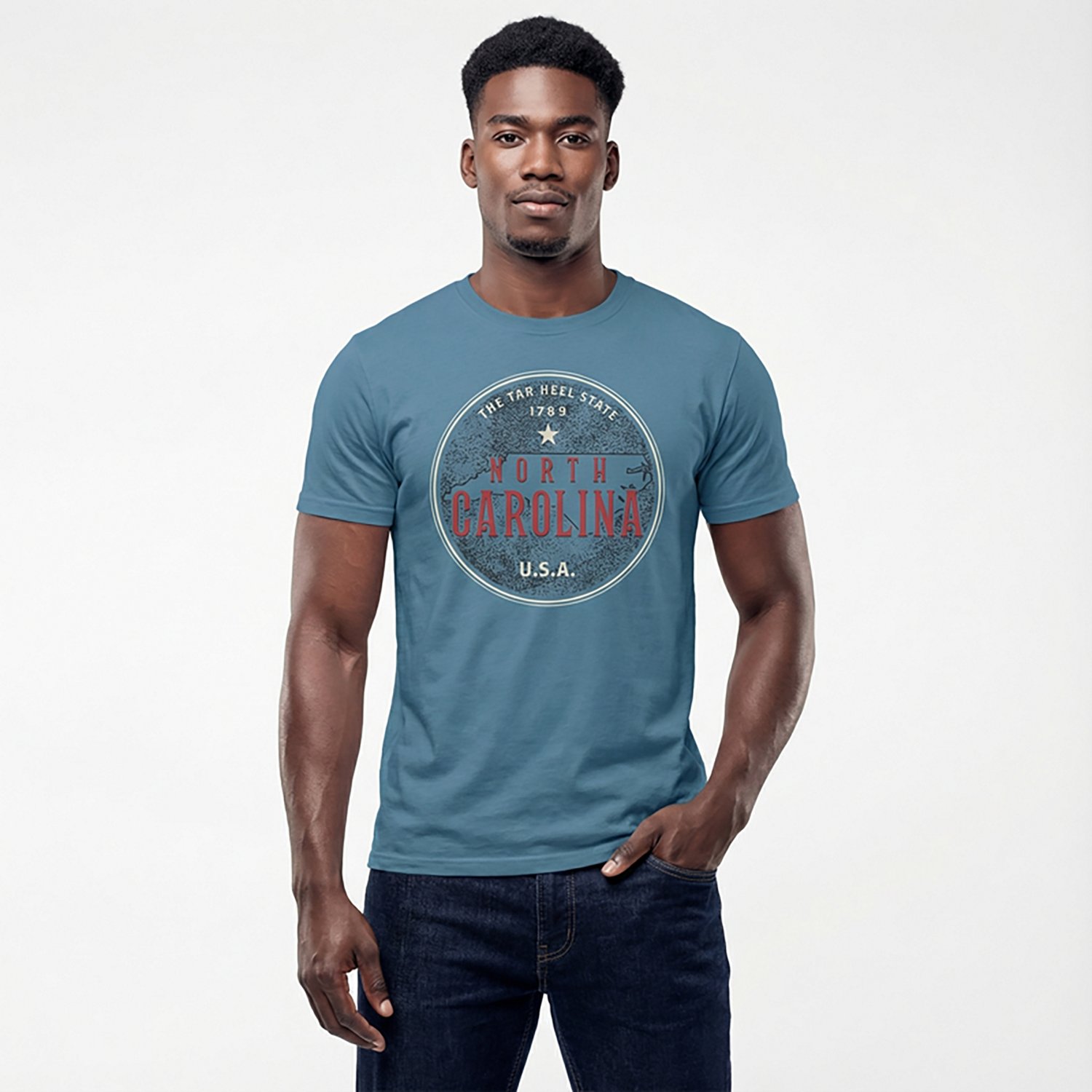 State Life Men's North Carolina Tar Heels Short Sleeve T-shirt - view number 2