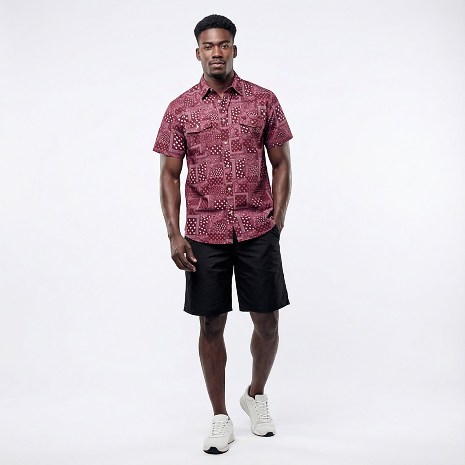 Burlebo Men's Texas Performance Short Sleeve Western Shirt