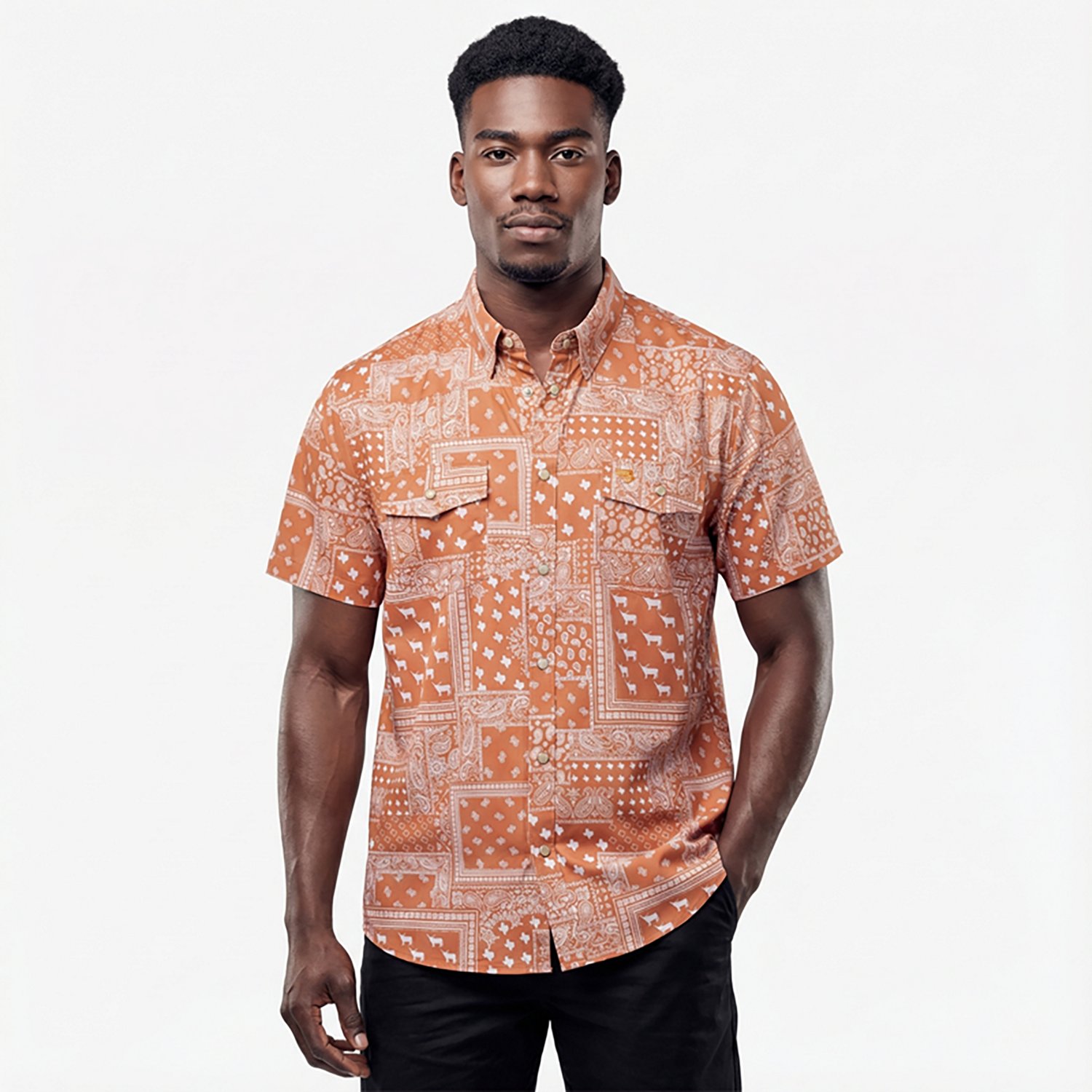 Burlebo Men's Texas Performance Short Sleeve Western Shirt - view number 2