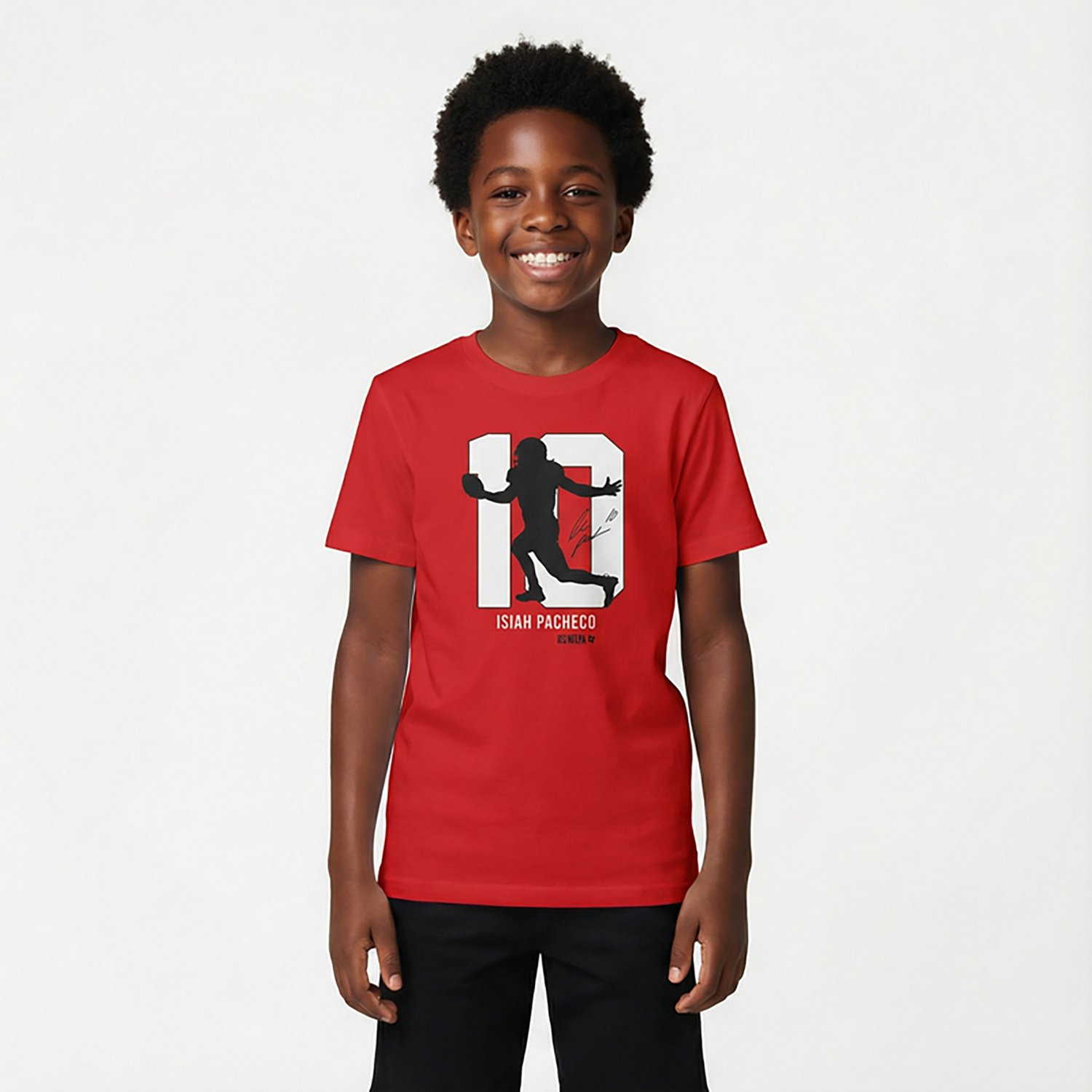 BreakingT Boys' Kansas City Chiefs Pacheco Action Number T-shirt - view number 2