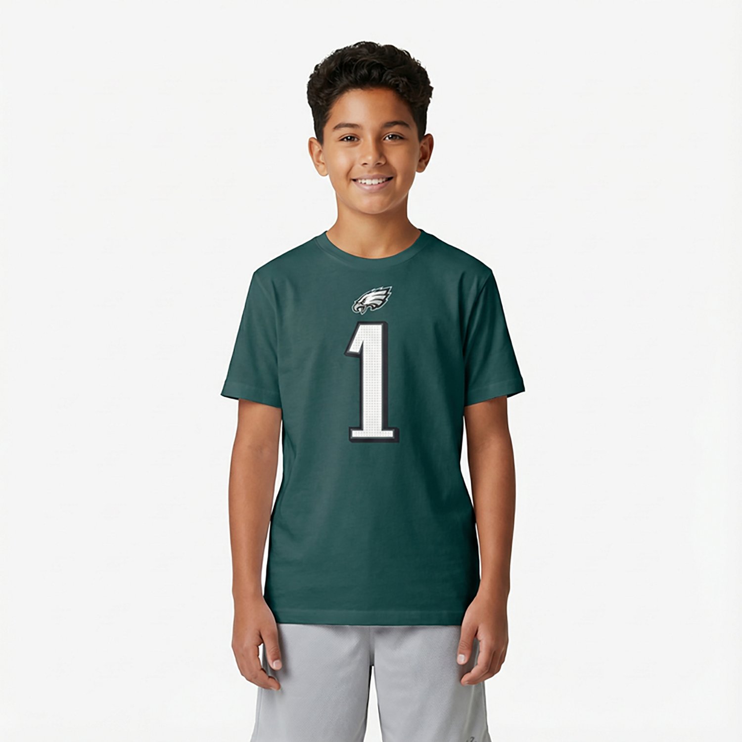 Nike Kids' Philadelphia Eagles Jalen Hurts Fuse Name and Number Short Sleeve T-shirt - view number 2