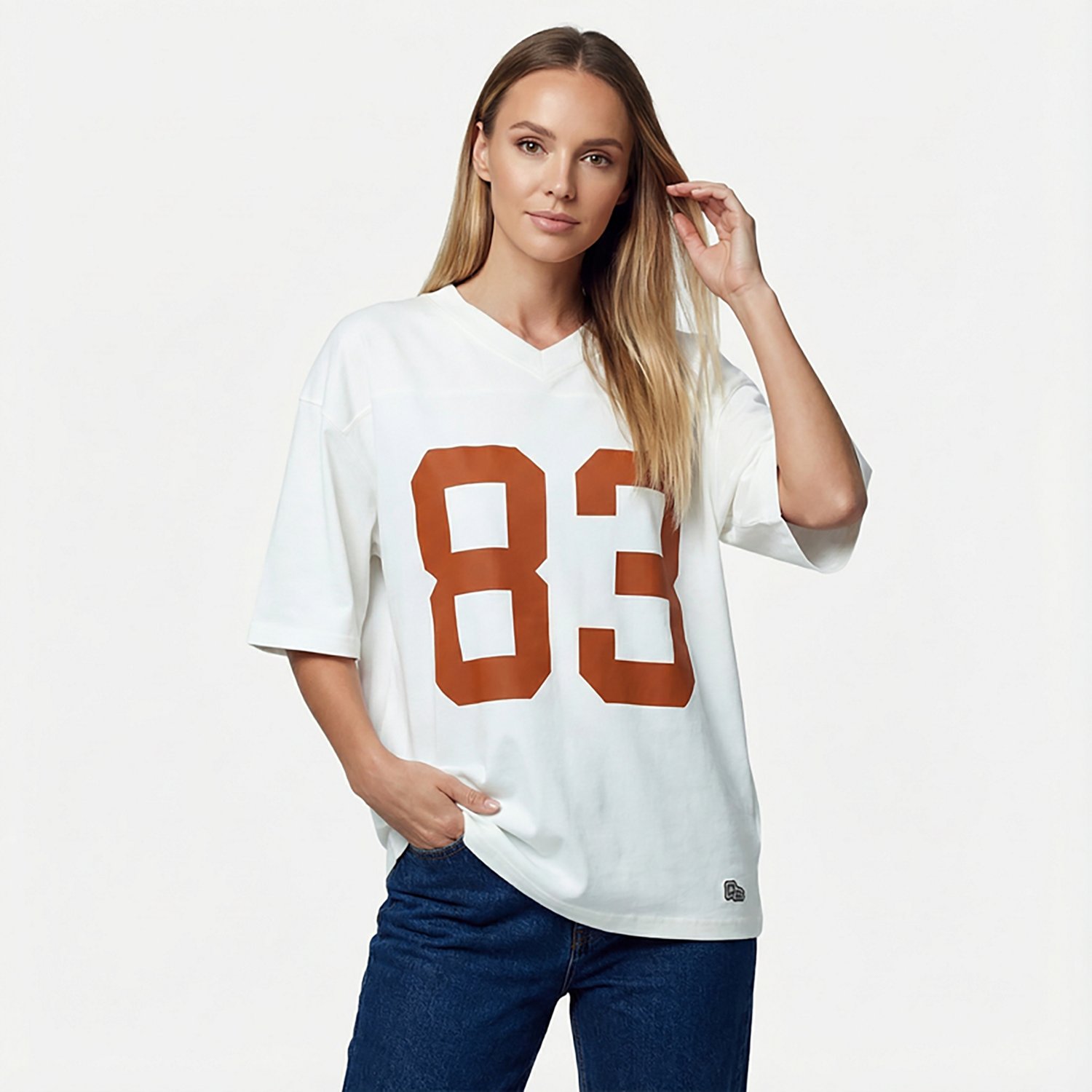 Hype and Vice Women's Texas Longhorns Football Oversized Short Sleeve T-shirt - view number 2