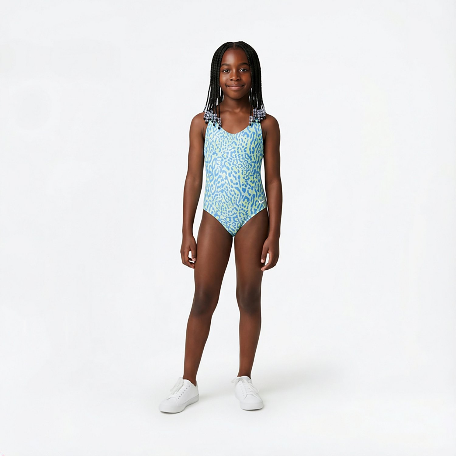 Nike Girls' Wild Lace Up One Piece Swimsuit