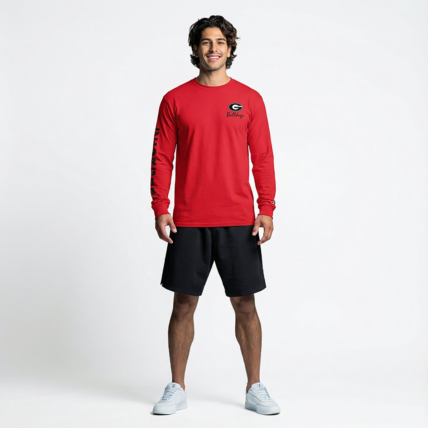 Champion Men's Georgia 3 Hits Stadium Long Sleeve T-shirt