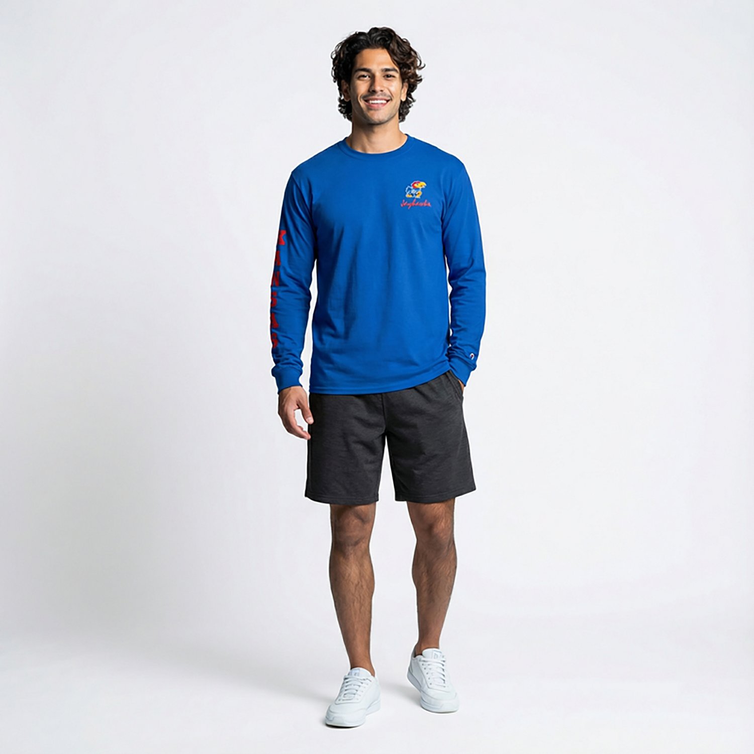Champion Men's Kansas 3 Hits Stadium Long Sleeve T-shirt