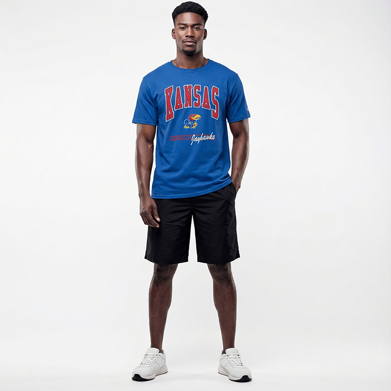 Champion Men's Kansas Big Logo Stadium T-shirt