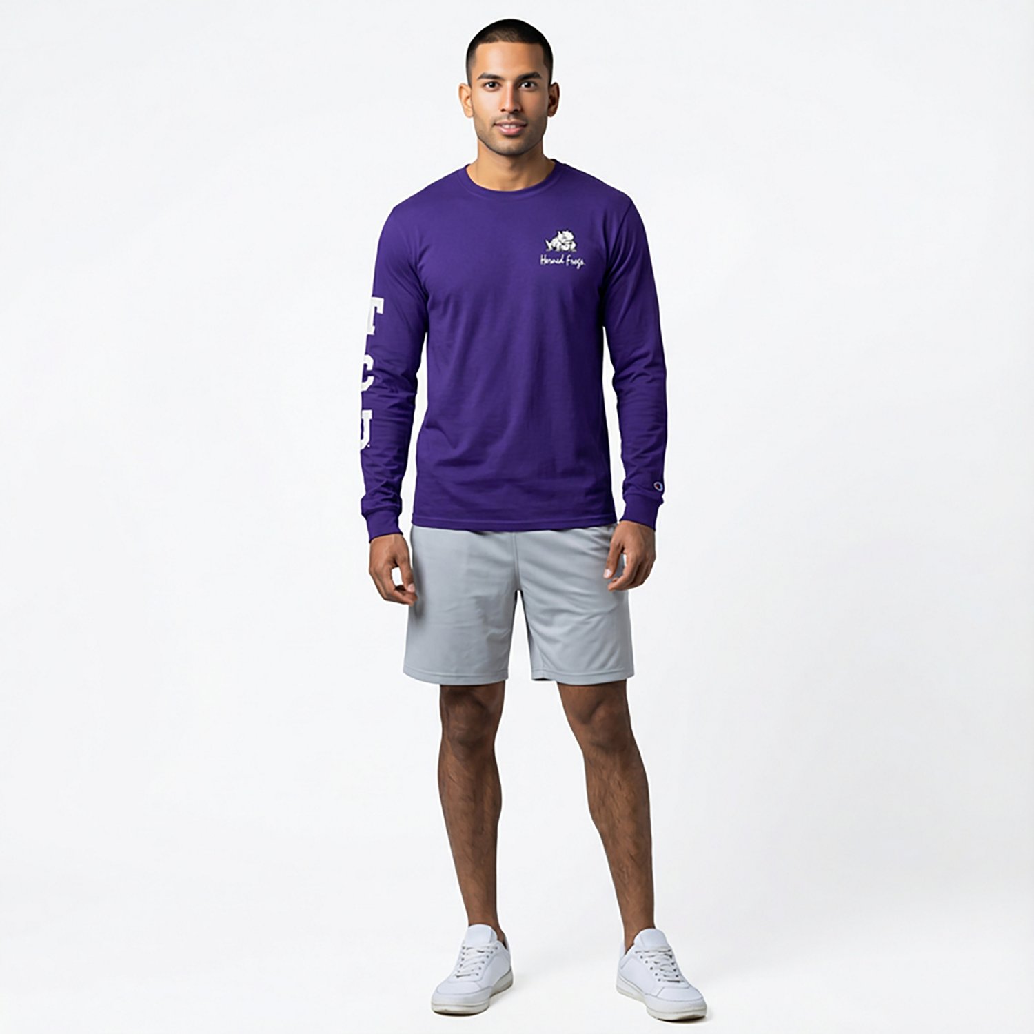 Champion Men's TCU 3 Hits Stadium Long Sleeve T-shirt