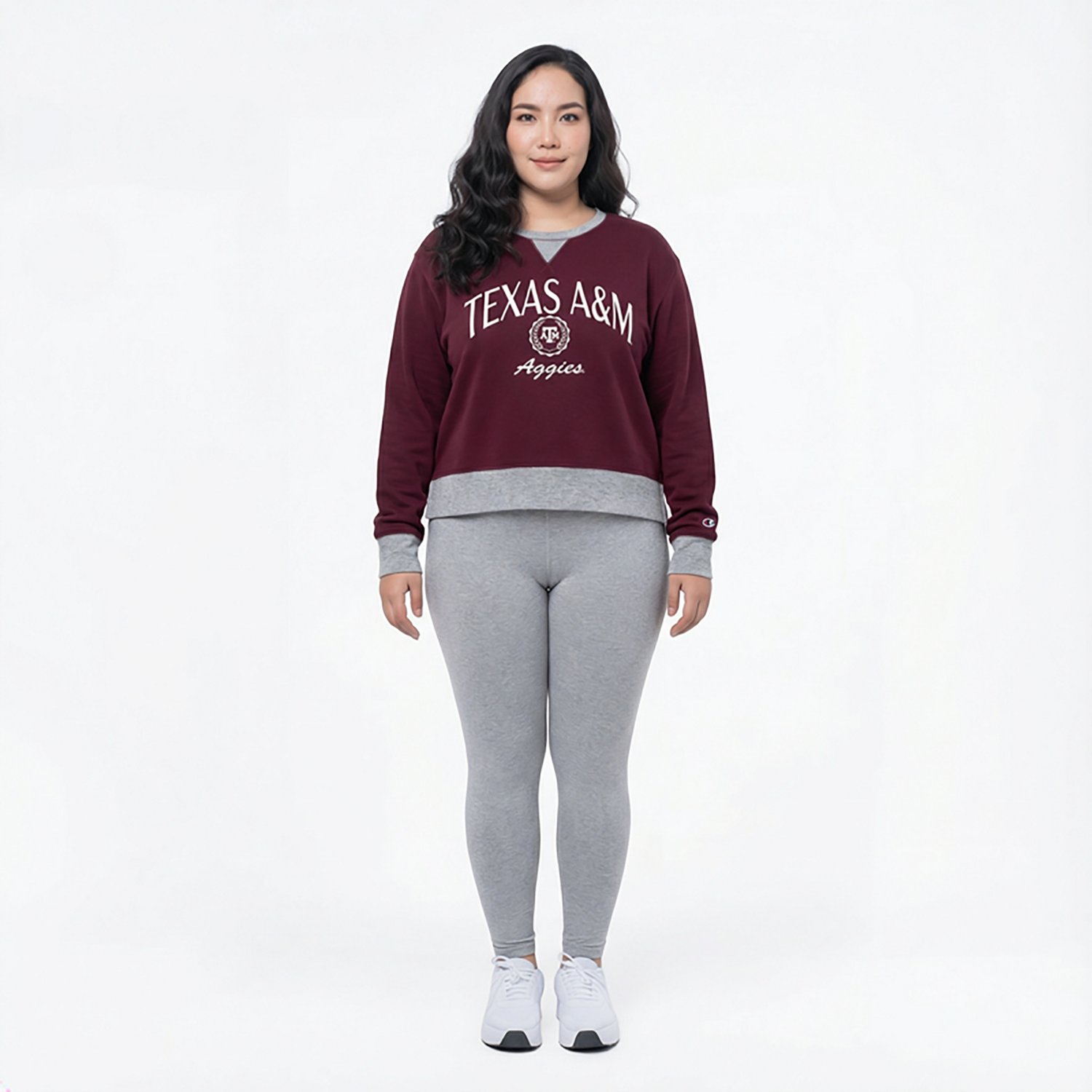 Champion Women's Texas A&M Aggies High and Low Crewneck Sweatshirt