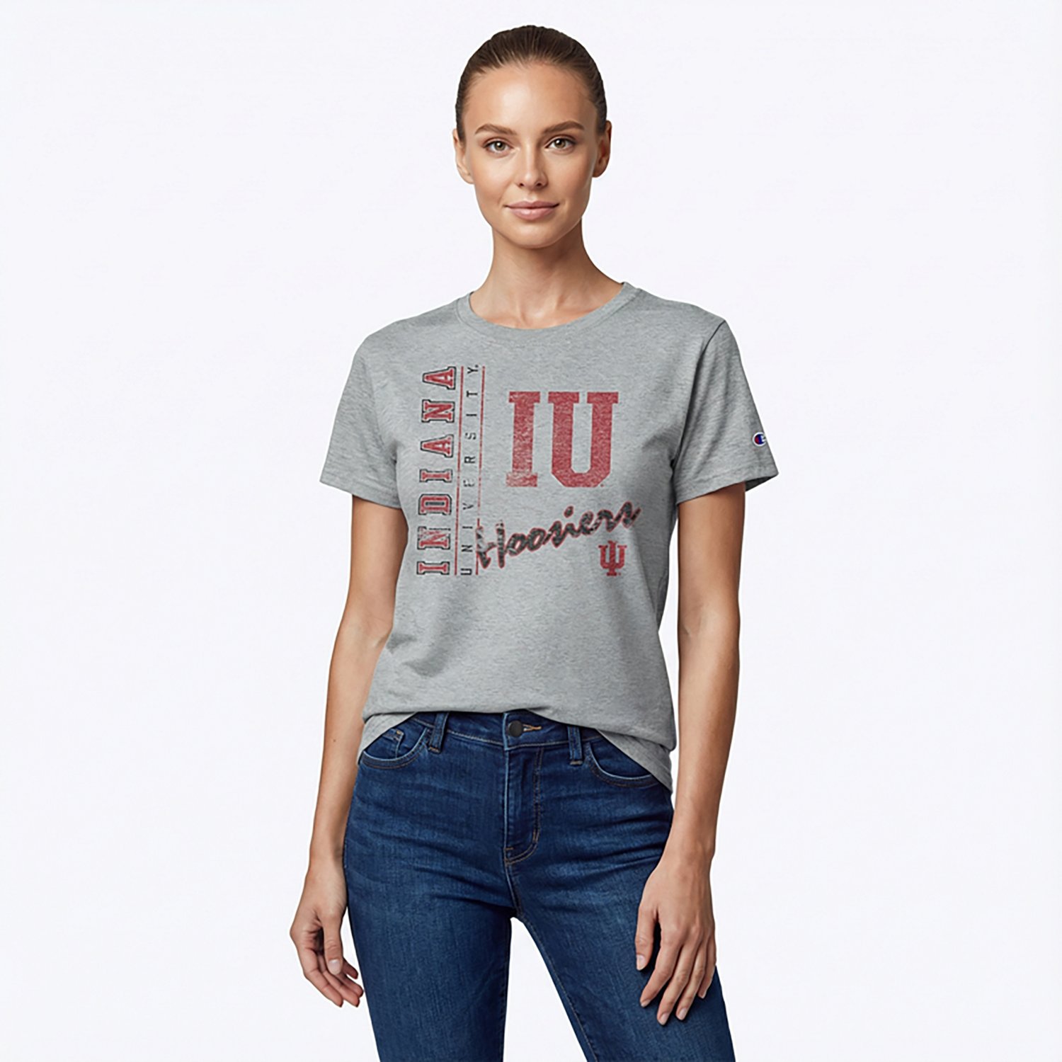 Champion Women's Indiana Mascot Script Stadium T-shirt