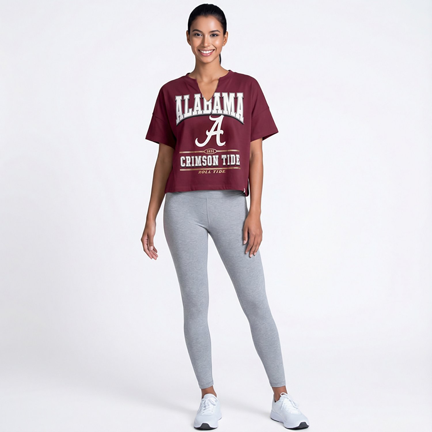 47 Women's Alabama Elation Oversize Notch Neck T-shirt