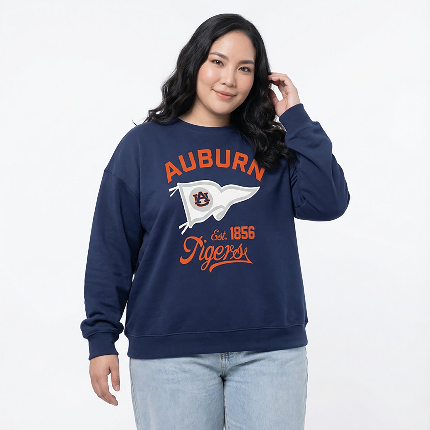 Pressbox Women's Auburn Old Standard Puff Janise Oversize Crew Sweatshirt - view number 2