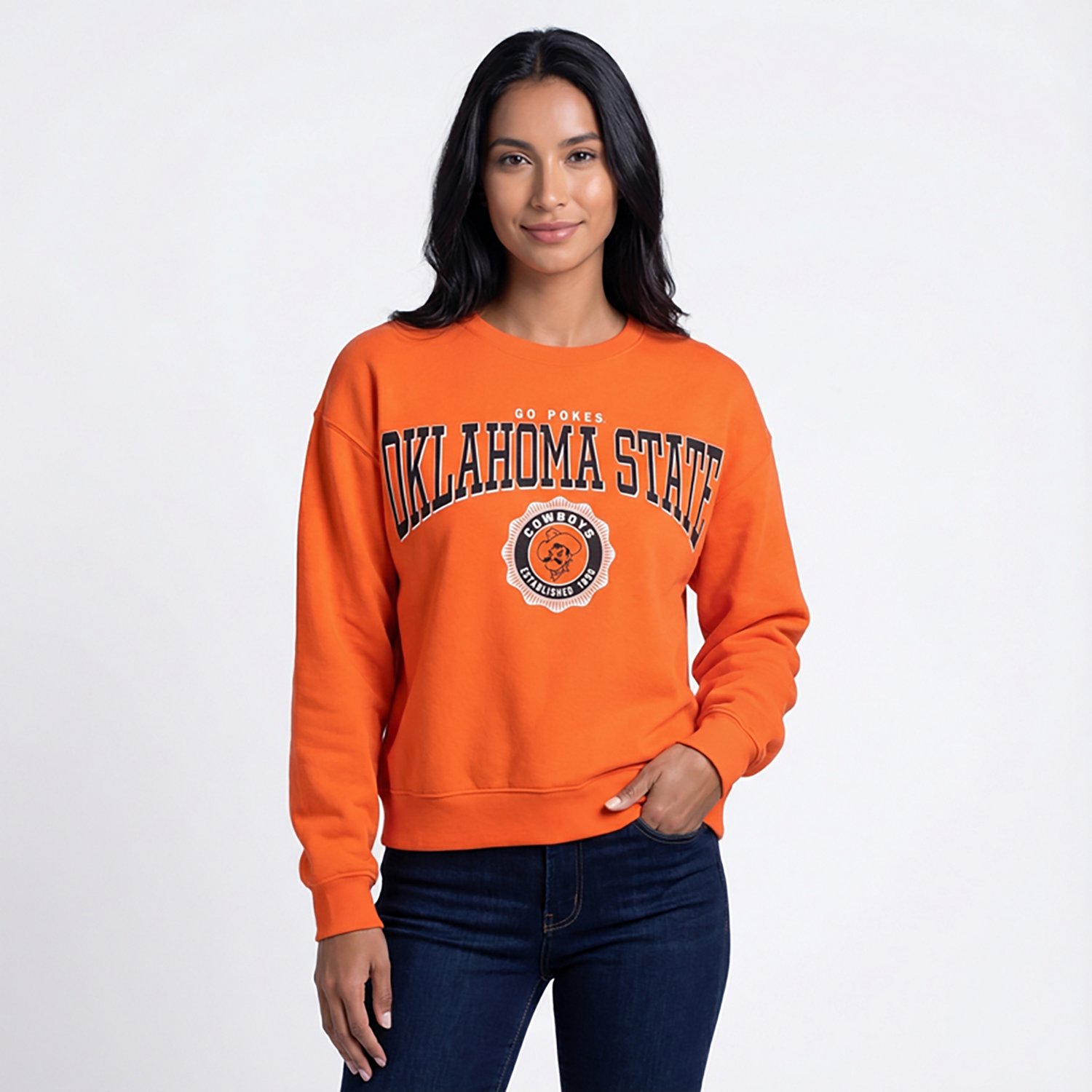 Pressbox Women's Oklahoma State Parthenon Janise Oversize Crew Sweatshirt - view number 2