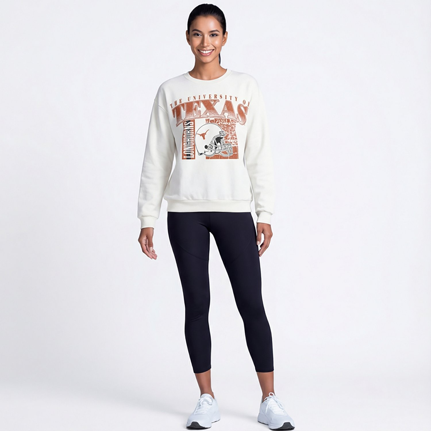 Pressbox Women's Texas Zone 2 Sided Janise Oversize Crew Sweatshirt