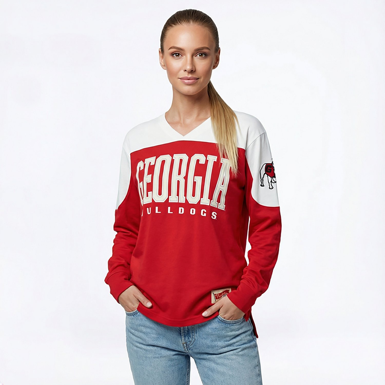 Pressbox Women's Georgia Southlawn Victory Long Sleeve Top - view number 2