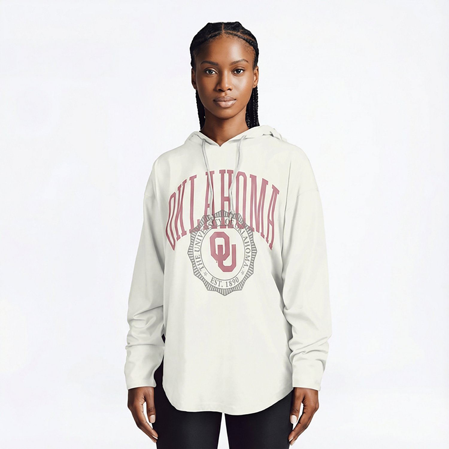 Pressbox Women's Oklahoma Lawrence San Bruno Hooded Long Sleeve Top - view number 2