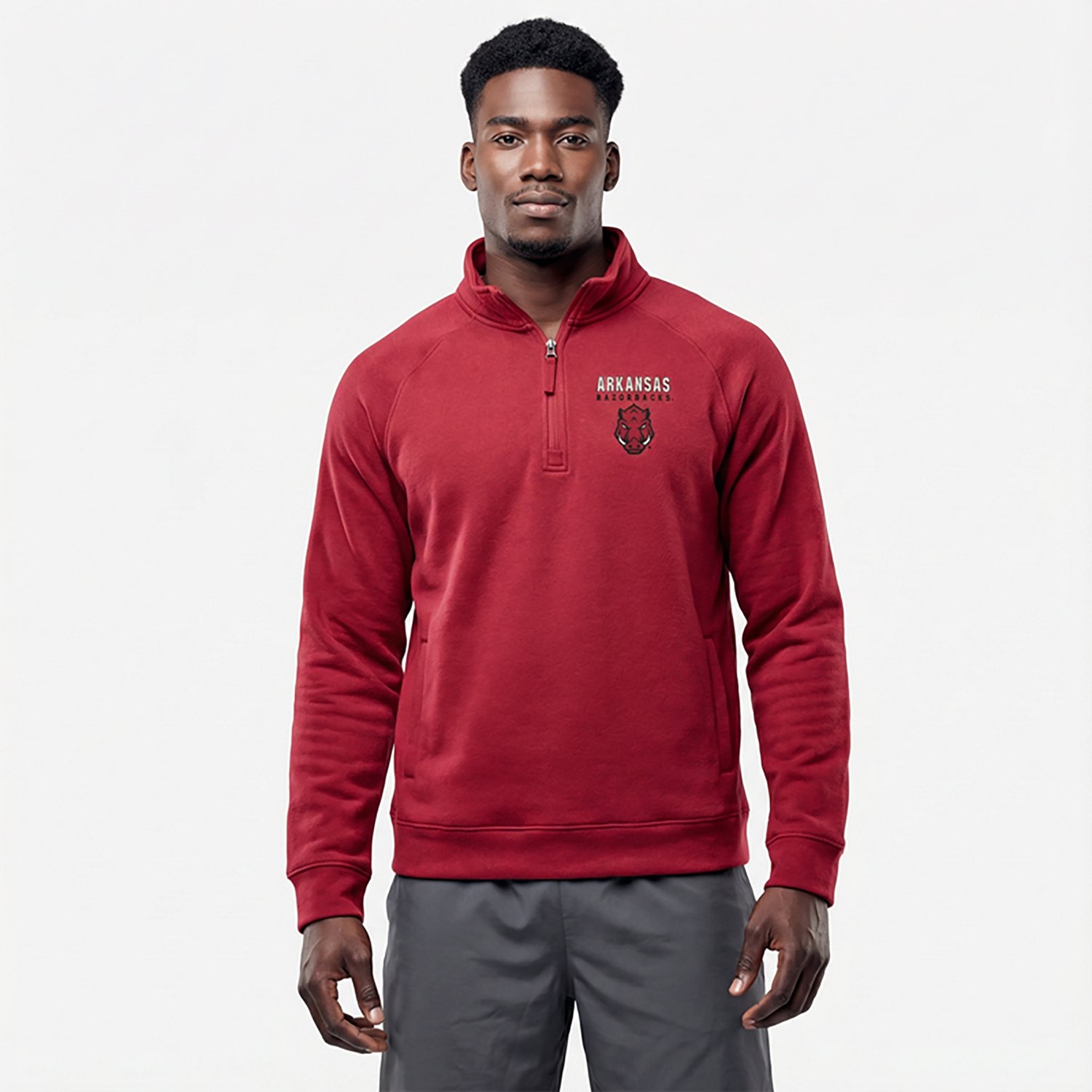 Colosseum Athletics Men's Arkansas Nial 1/4 Zip Pullover - view number 2