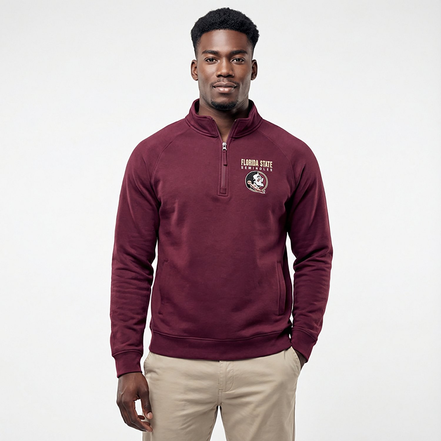 Colosseum Athletics Men's Florida State Nial 1/4 Zip Pullover - view number 2