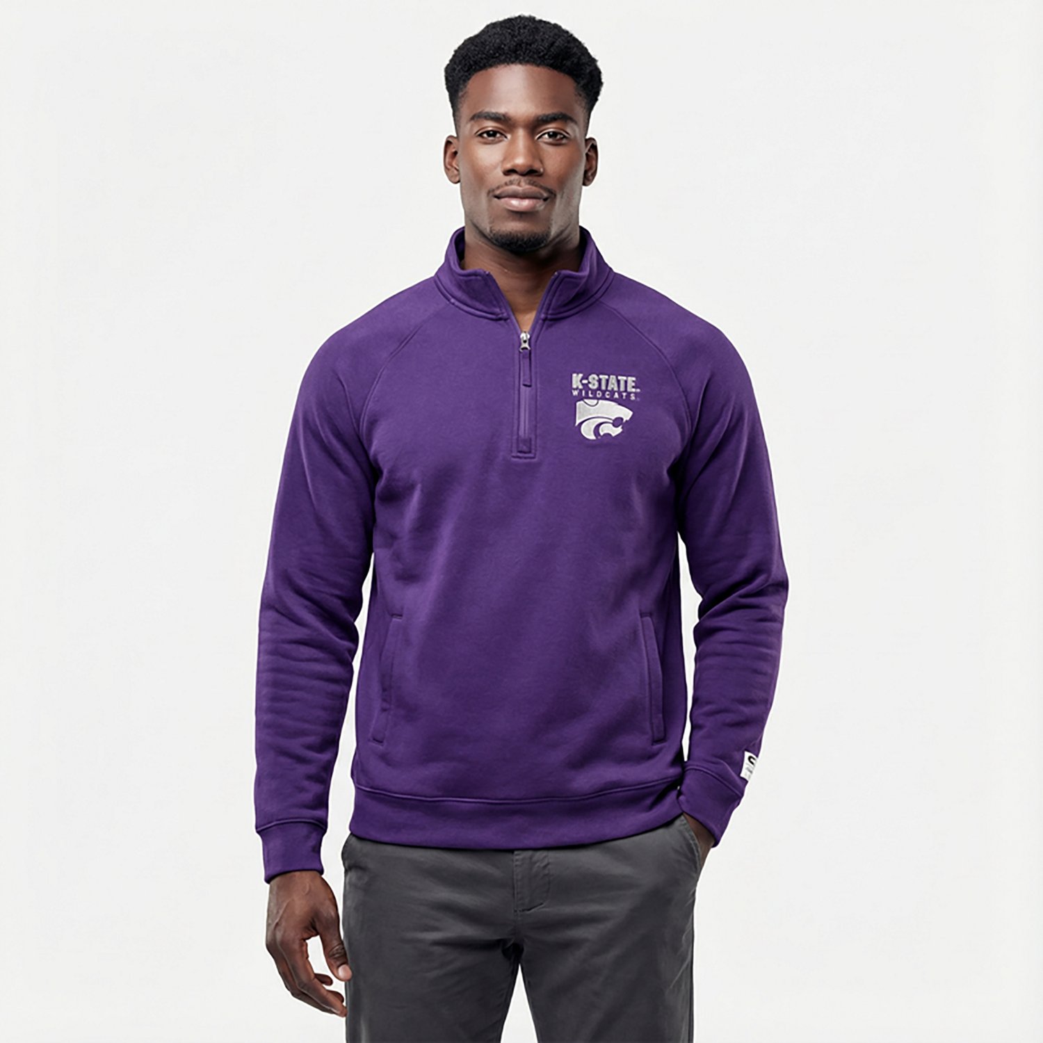 Colosseum Athletics Men's Kansas State Nial 1/4 Zip Pullover - view number 2