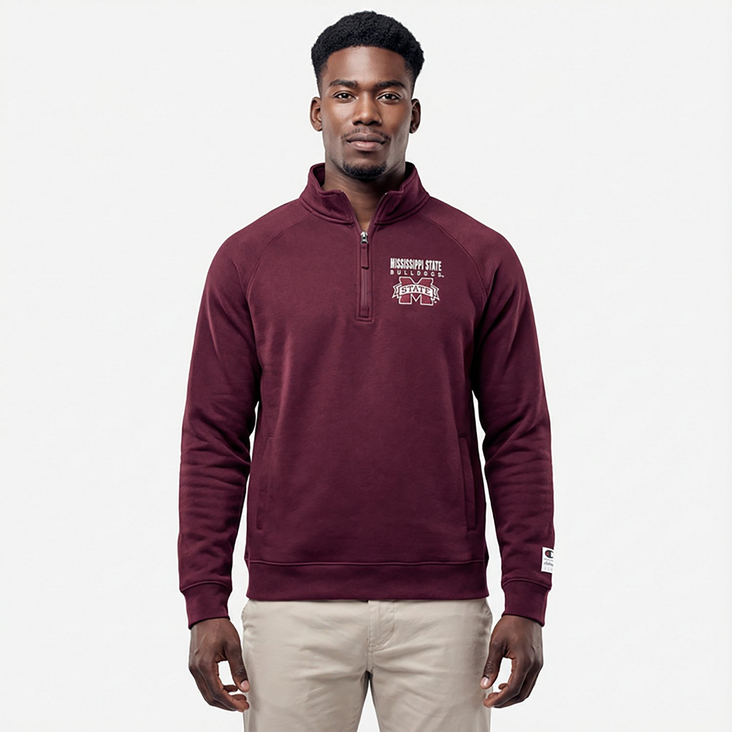 Colosseum Athletics Men's Mississippi State Nial 1/4 Zip Pullover - view number 2