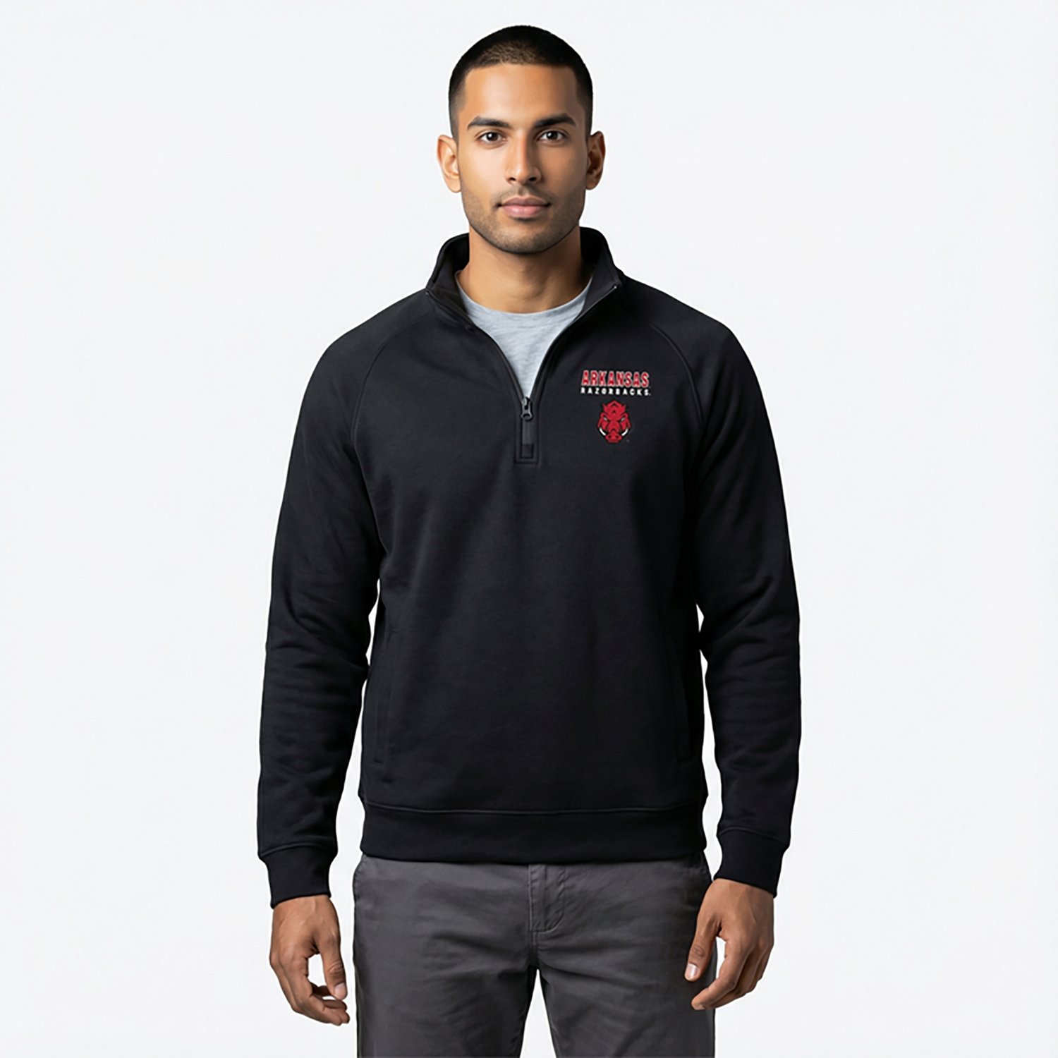 Colosseum Athletics Men's Arkansas Nial 1/4 Zip Pullover - view number 2