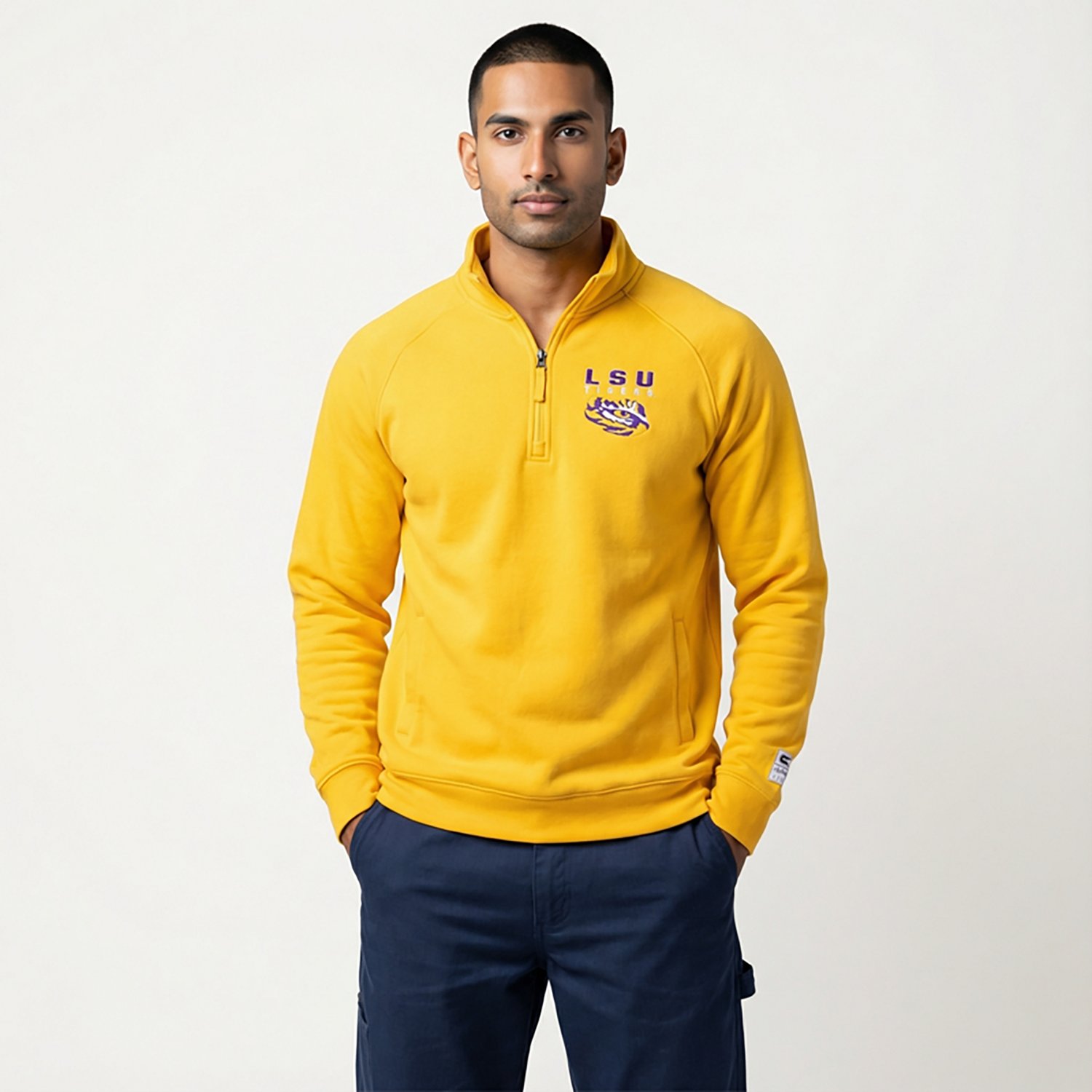 Colosseum Athletics Men's LSU Nial 1/4 Zip Pullover - view number 2