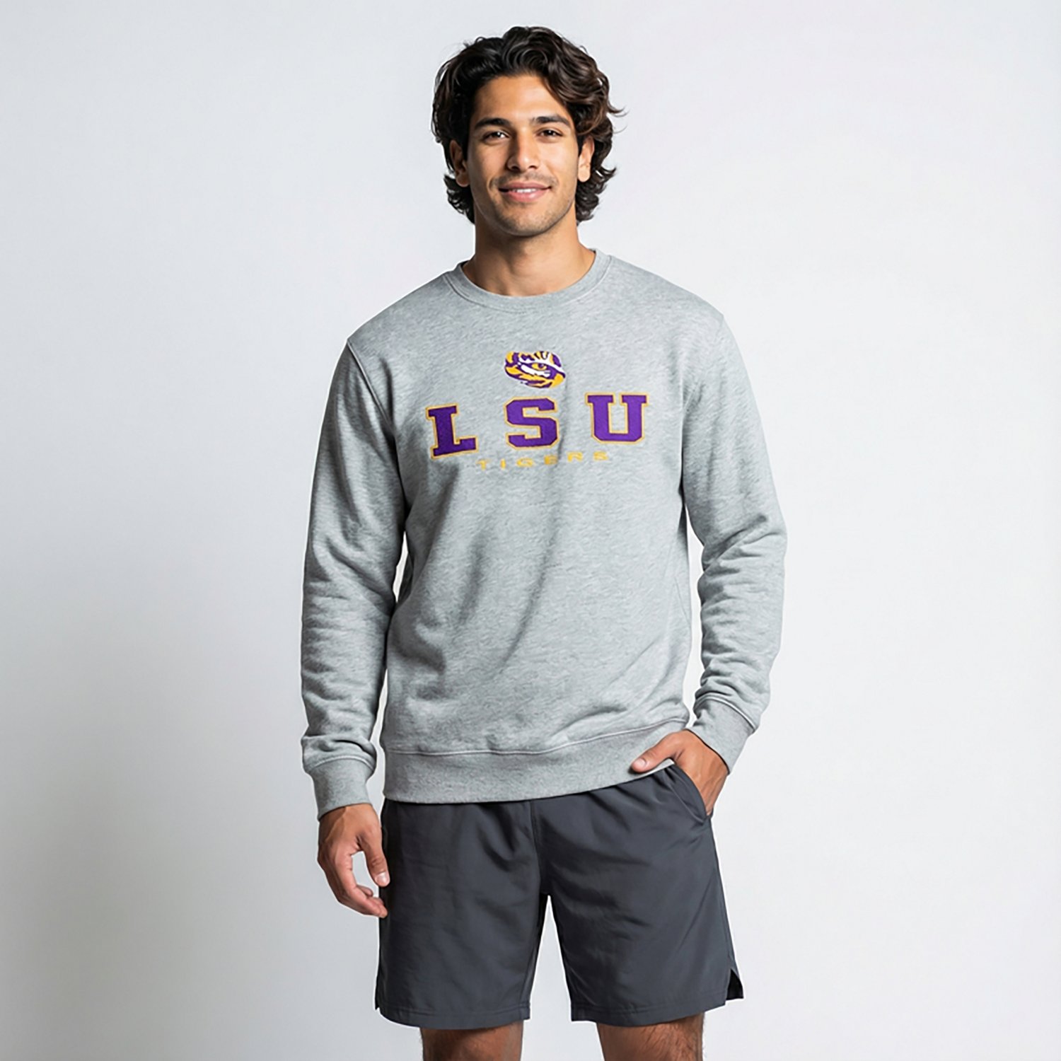 Colosseum Athletics Men's LSU Zayn Crew Sweatshirt - view number 2