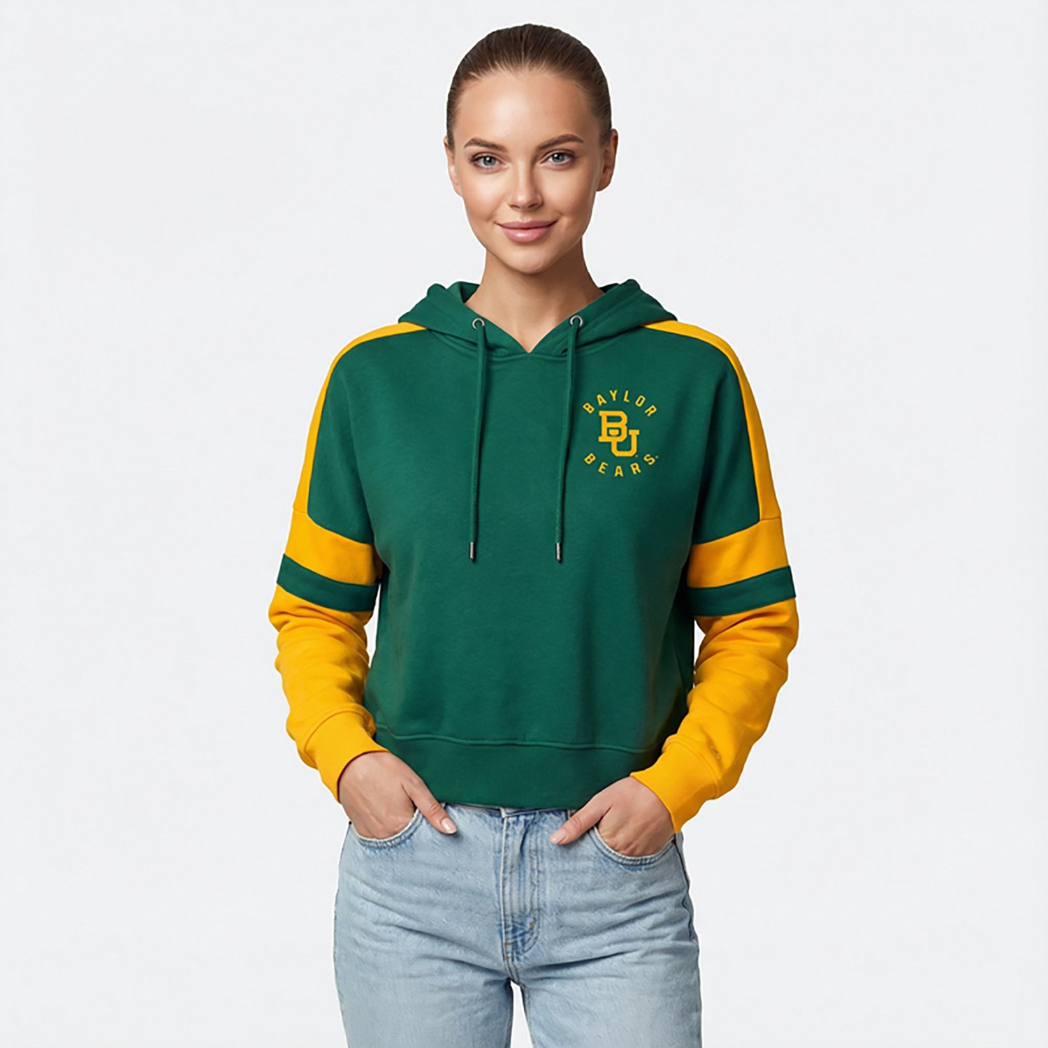 Colosseum Athletics Women's Baylor Harry Cropped Hoodie - view number 2