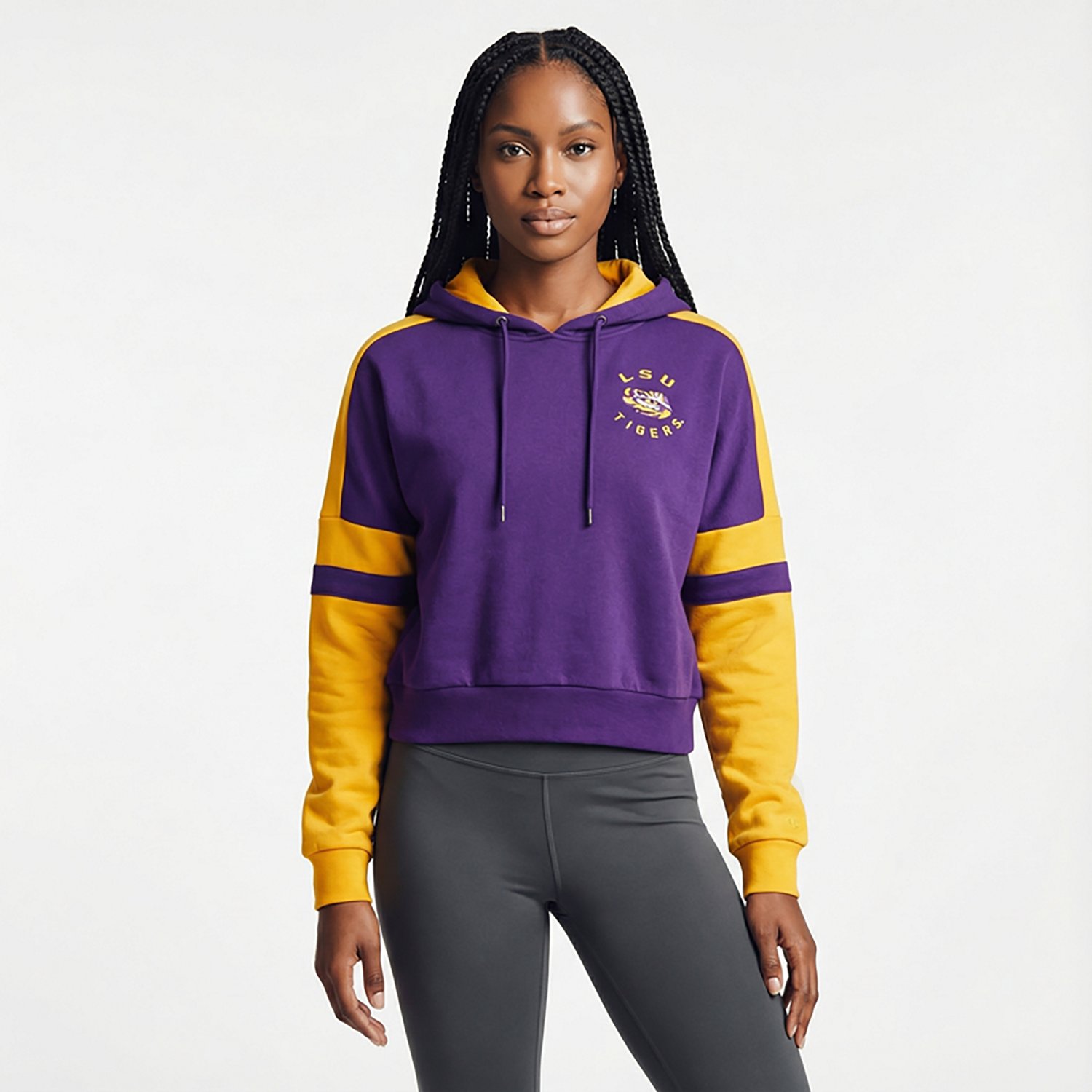 Colosseum Athletics Women's LSU Harry Cropped Hoodie - view number 2