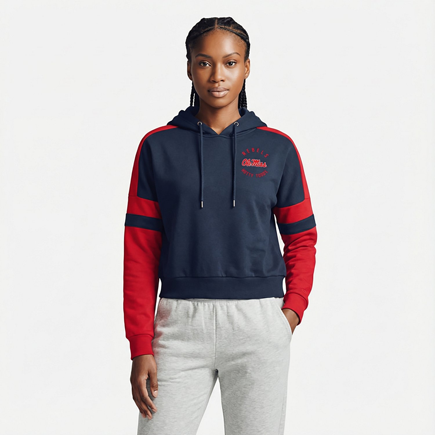 Colosseum Athletics Women's Ole Miss Harry Cropped Hoodie - view number 2