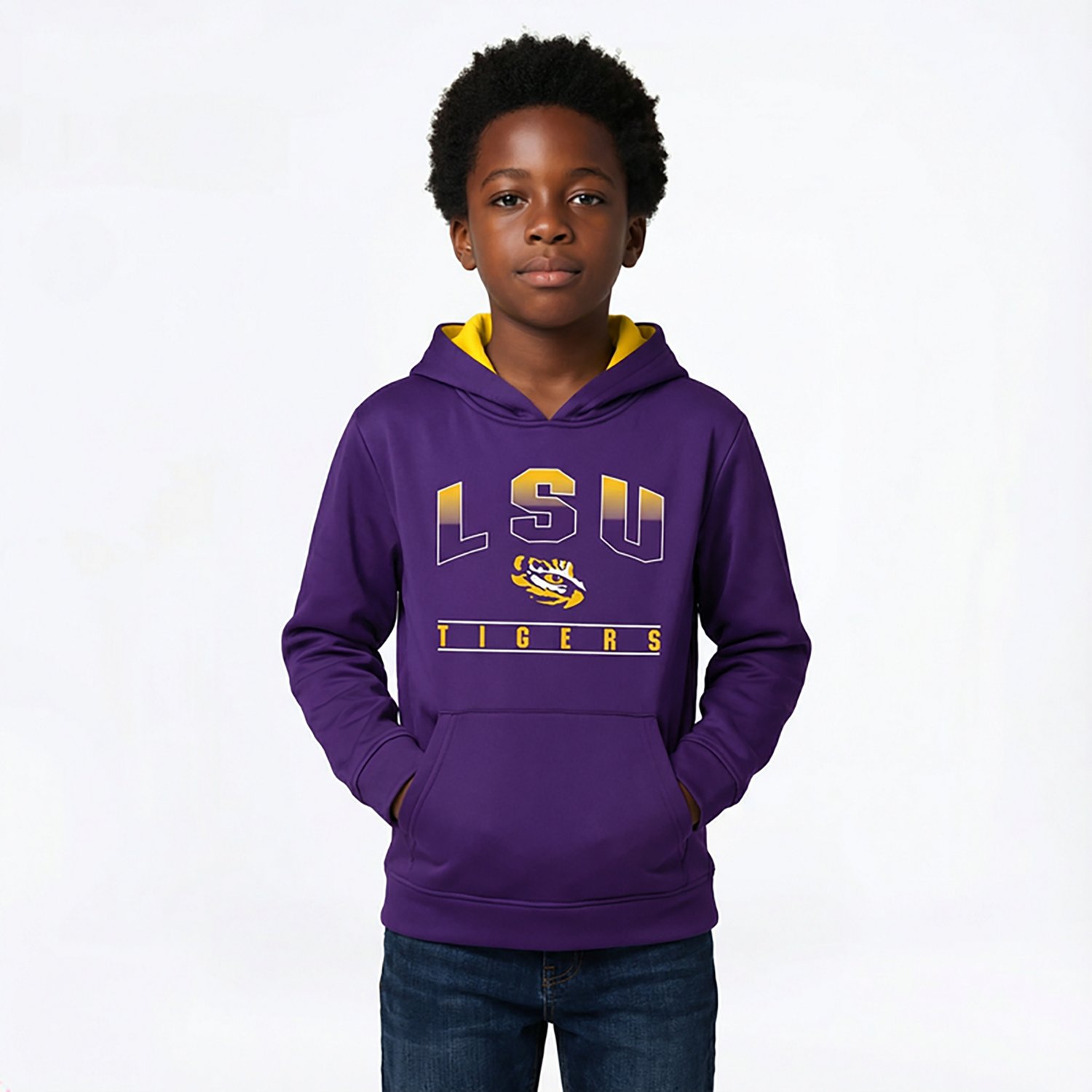 Colosseum Athletics Kids' LSU Louis Hoodie - view number 2