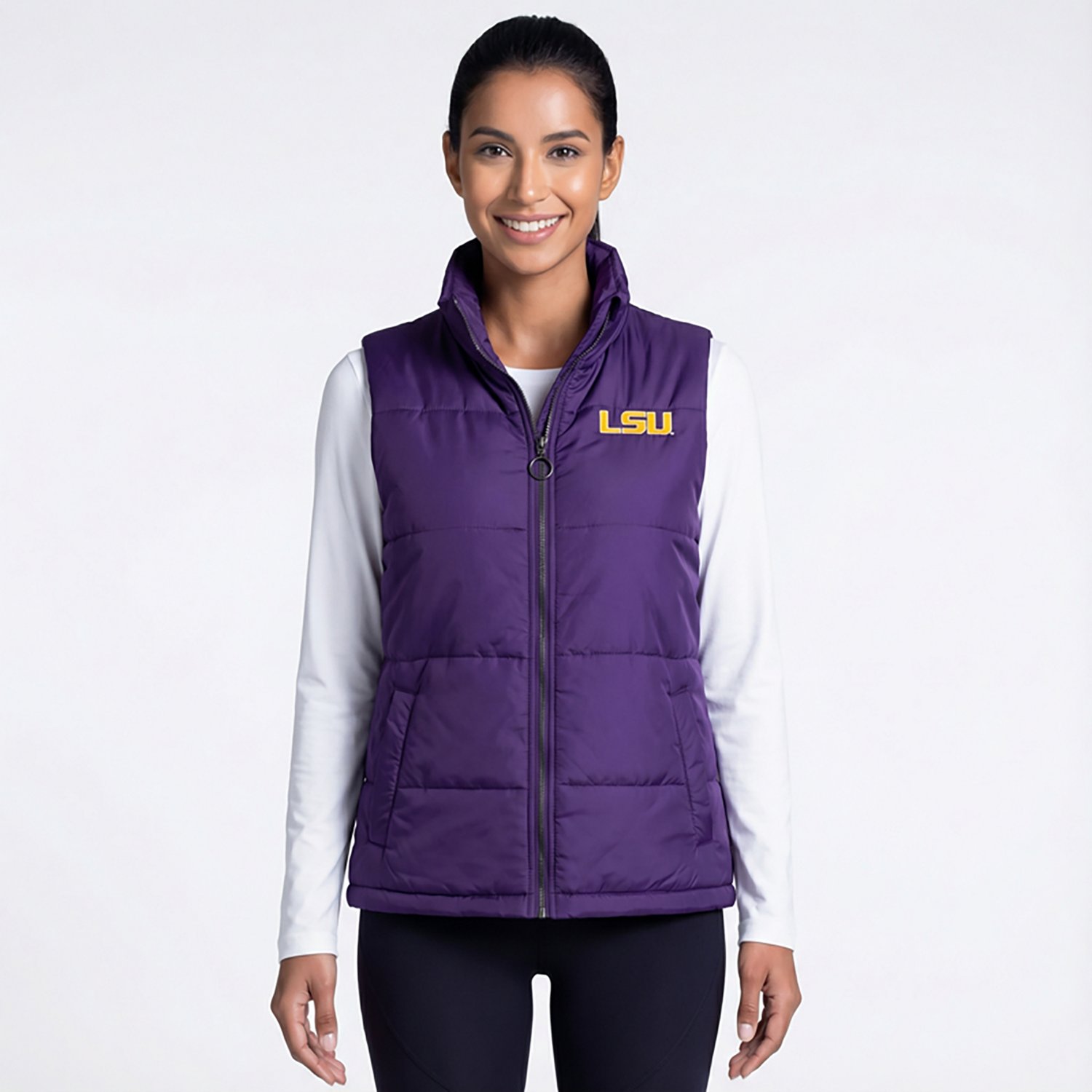 Colosseum Athletics Women's LSU Sylvie Puffer Vest - view number 2