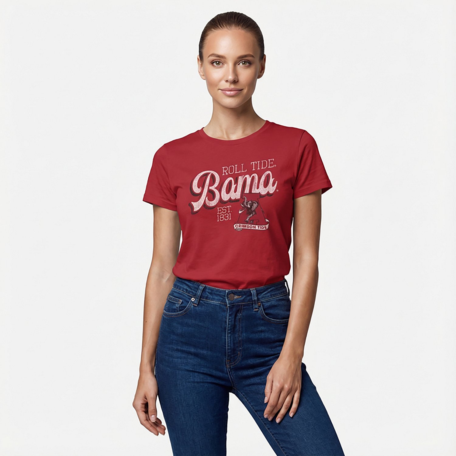 Retro Brand Women's University of Alabama Script Boxy Graphic T-shirt - view number 2