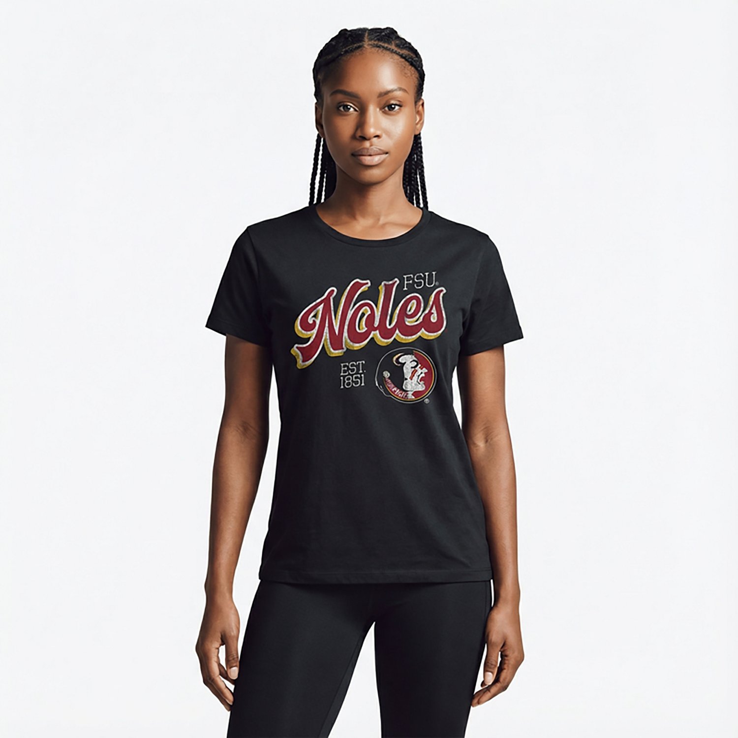 Retro Brand Women's Florida State University Script Boxy Graphic T-shirt - view number 2