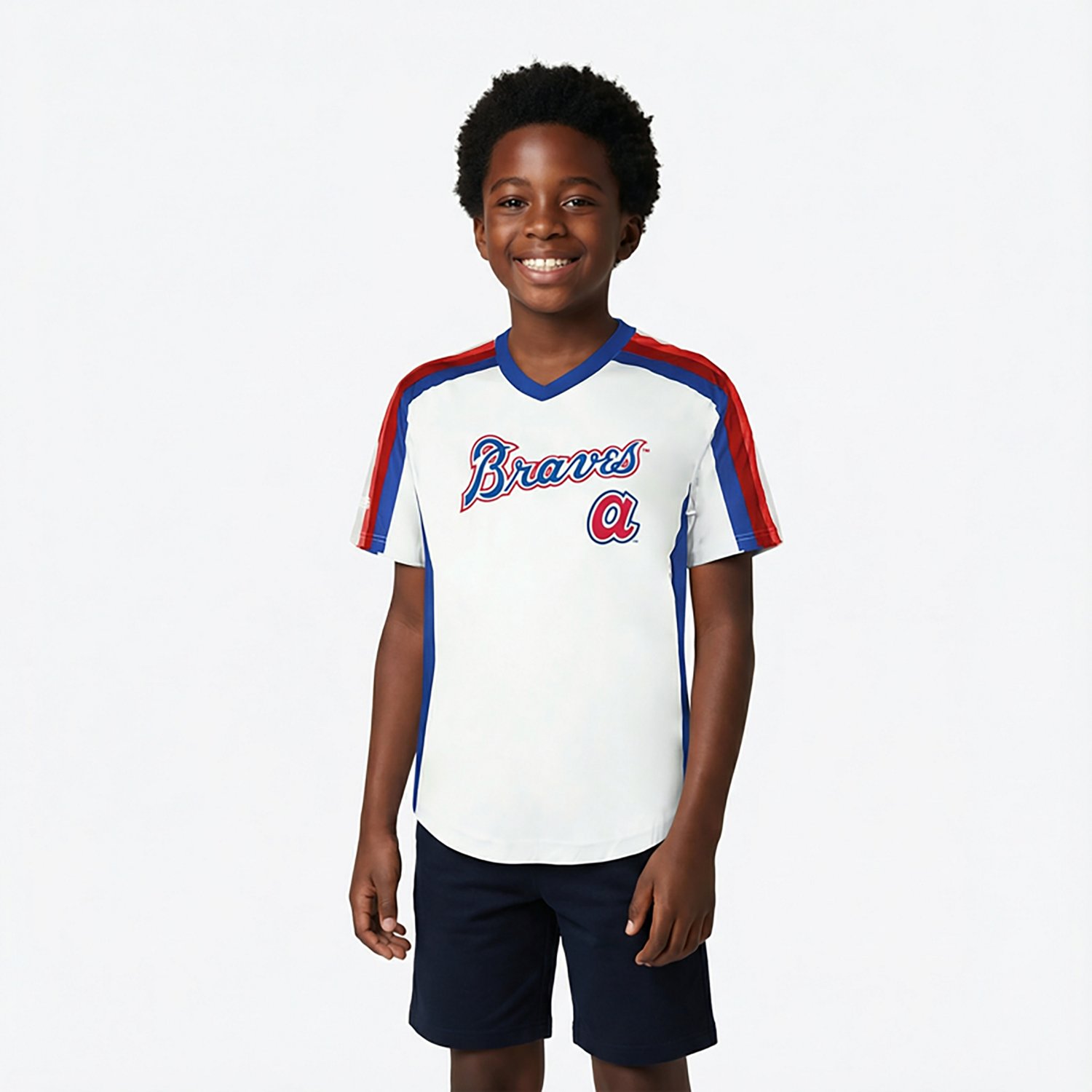 Stitches Boys' Atlanta Braves RBI Shirzy Short Sleeve T-shirt - view number 2