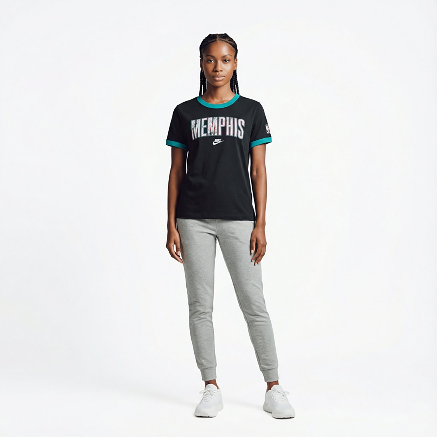 Nike Women's Memphis Grizzlies Hardwood Classic Ringer Short Sleeve T-shirt