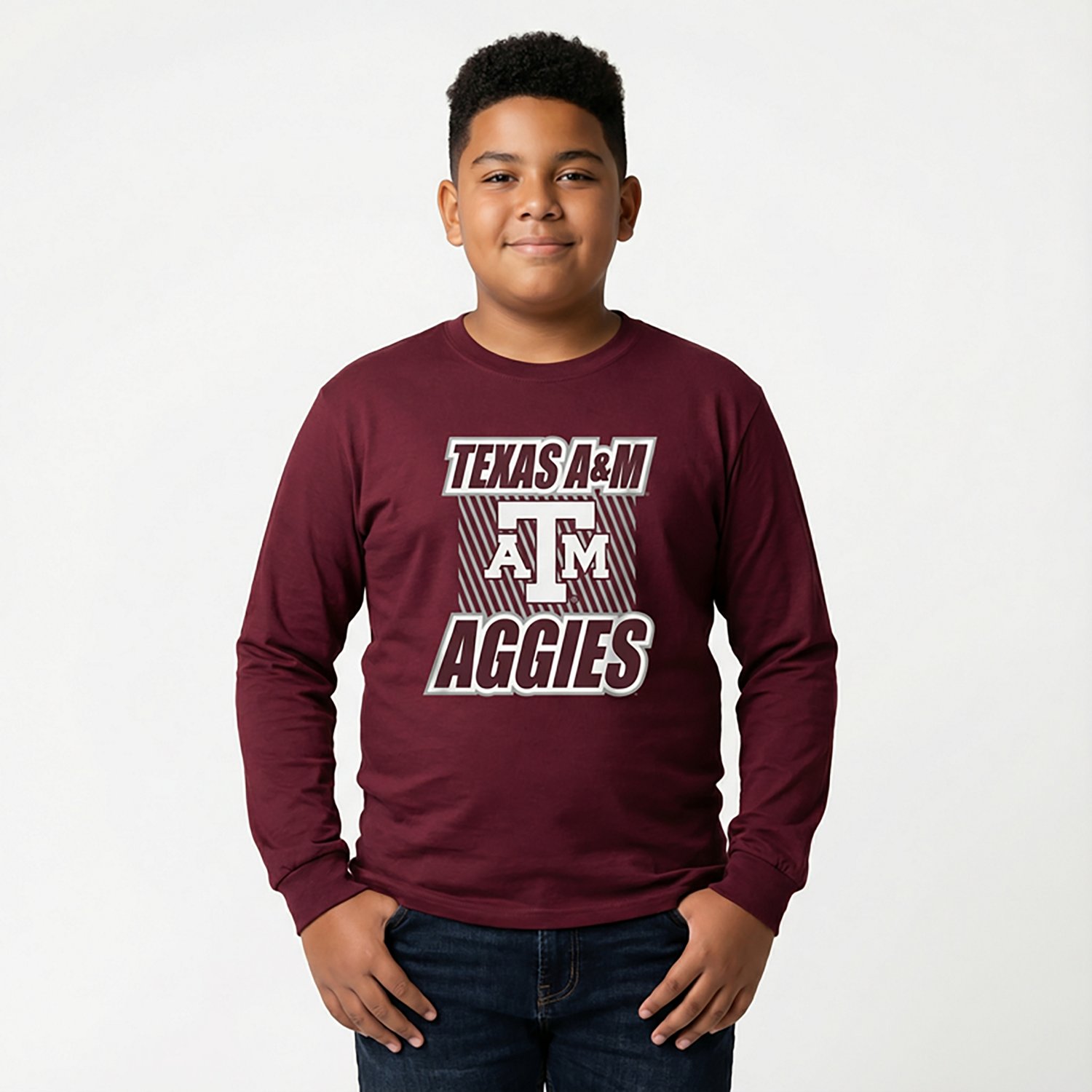 Outerstuff Boys' 4-7 Texas A&M Never Settle Long Sleeve T-shirt - view number 2