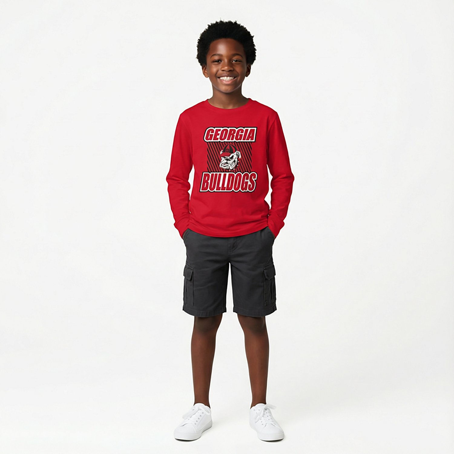 Outerstuff Boys' 4-7 Georgia Never Settle Long Sleeve T-shirt