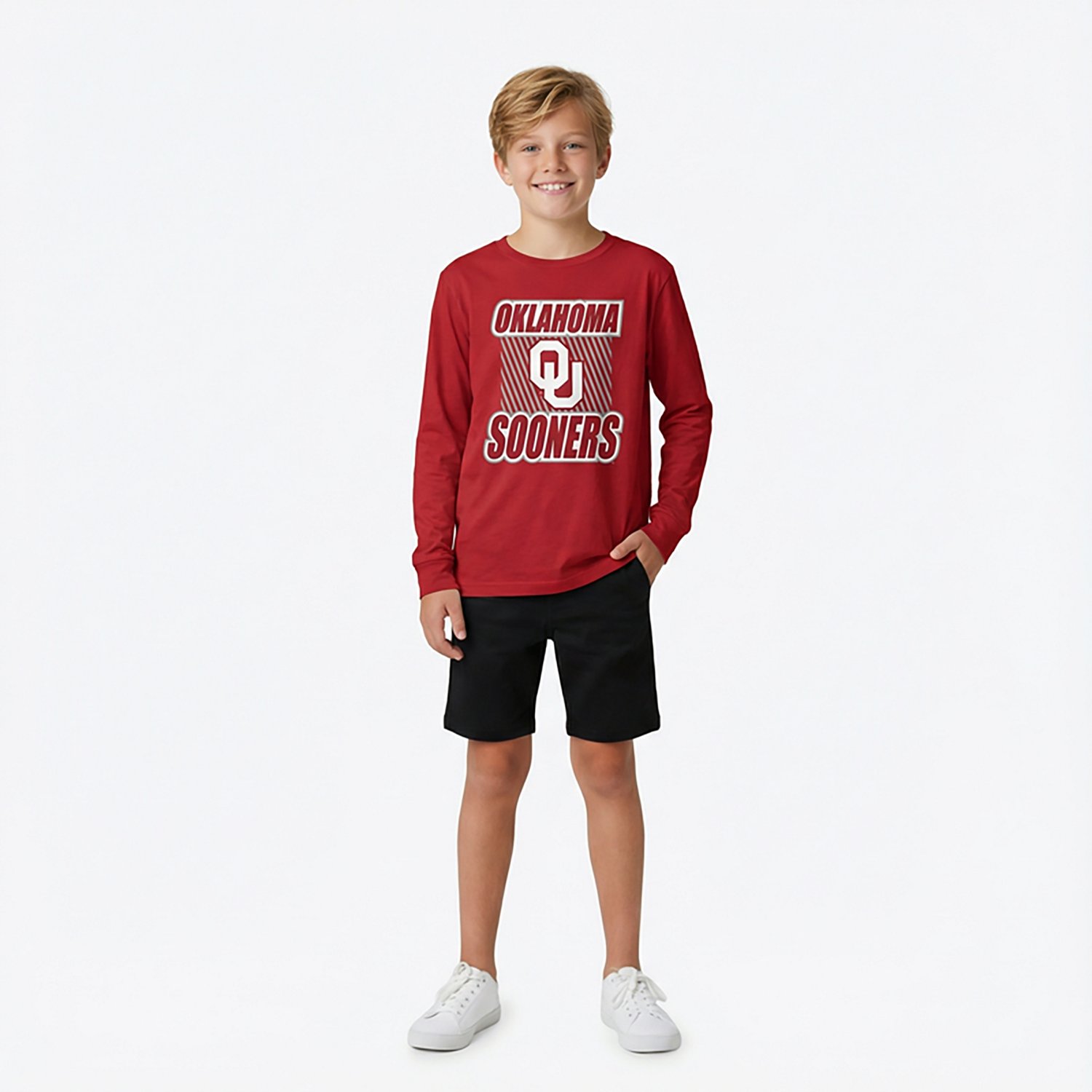 Outerstuff Boys' 4-7 Oklahoma Never Settle Long Sleeve T-shirt