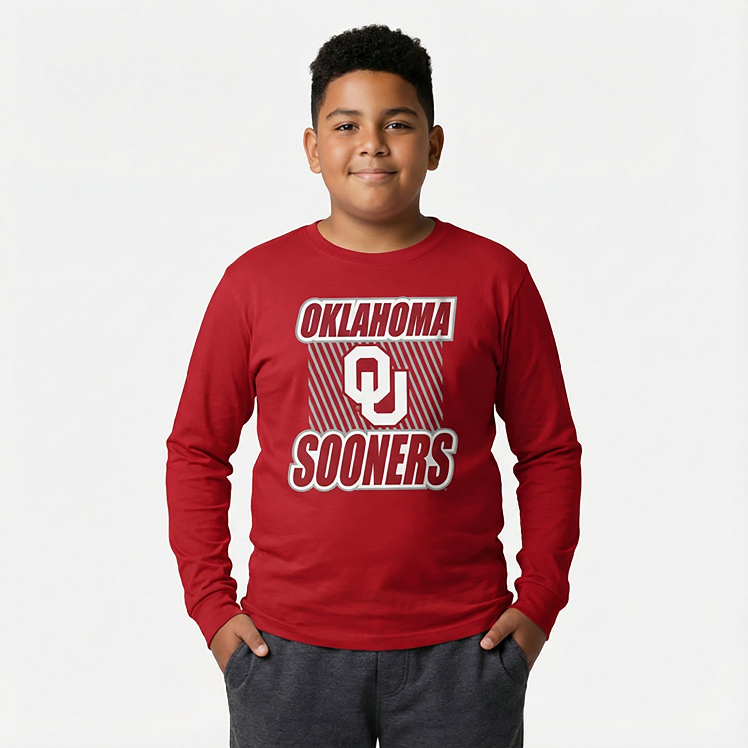 Outerstuff Boys' 4-7 Oklahoma Never Settle Long Sleeve T-shirt - view number 2
