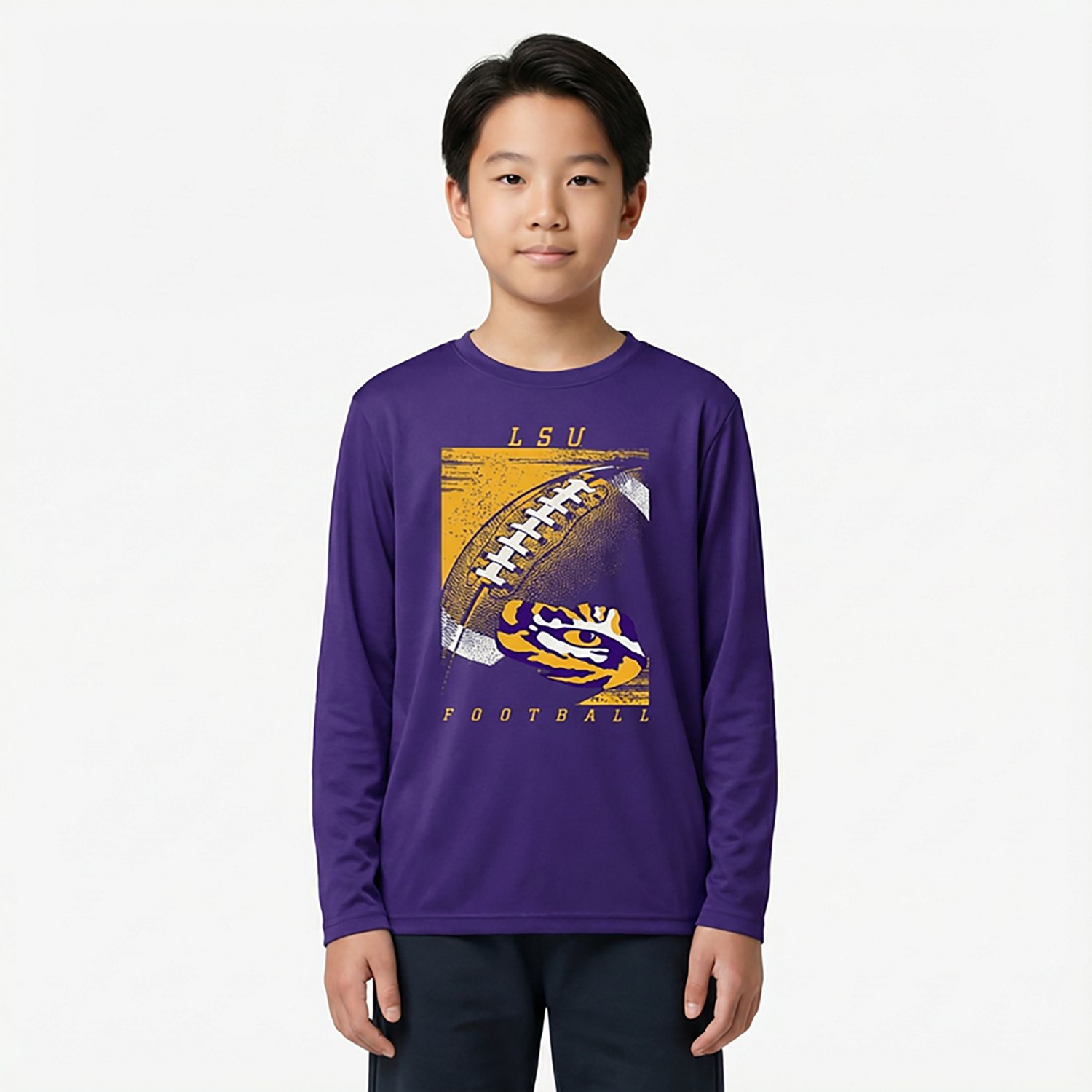 Outerstuff Youth LSU Half Time Long Sleeve T-shirt - view number 2