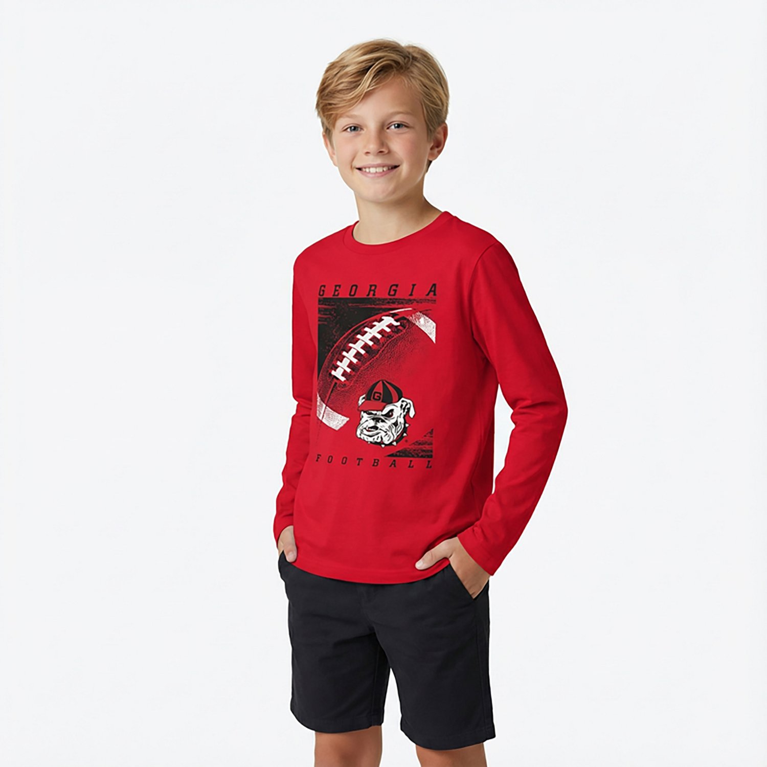 Outerstuff Youth Georgia Half Time Long Sleeve T-shirt - view number 2