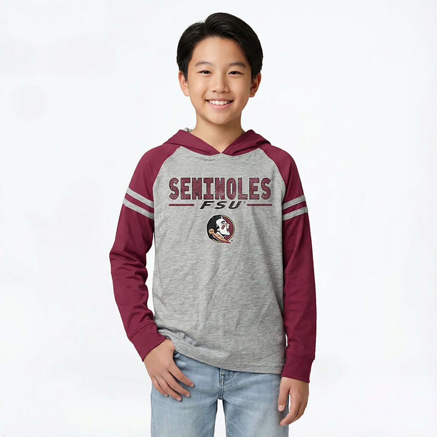 Wes & Willy Boys' Florida State University Raglan Lightweight Hoodie - view number 2