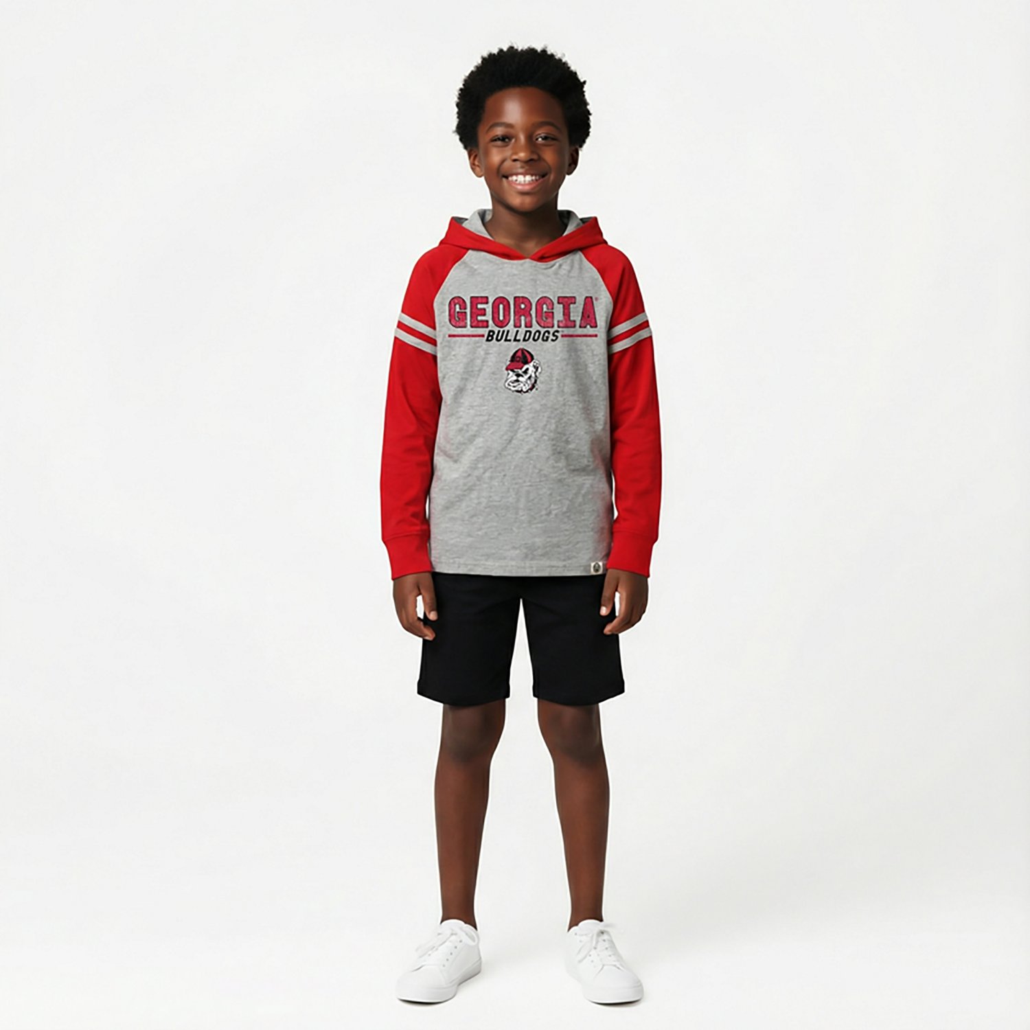 Wes & Willy Boys' University of Georgia Raglan Lightweight Hoodie