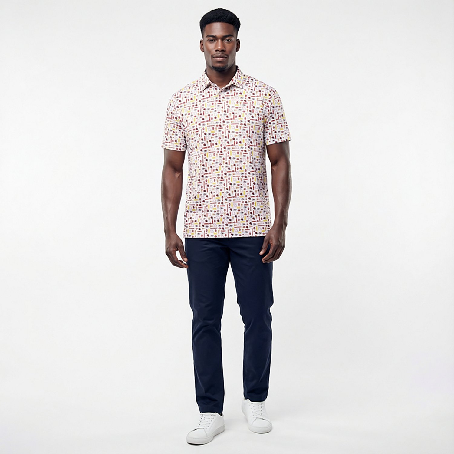 Antigua Men's Kansas City Chiefs Lateral Short Sleeve Polo