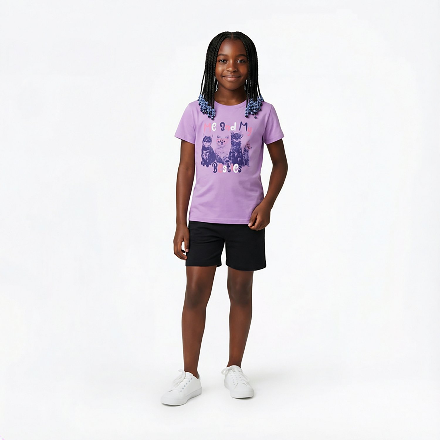 BCG Girls' Cotton GFX Short Sleeve T-shirt