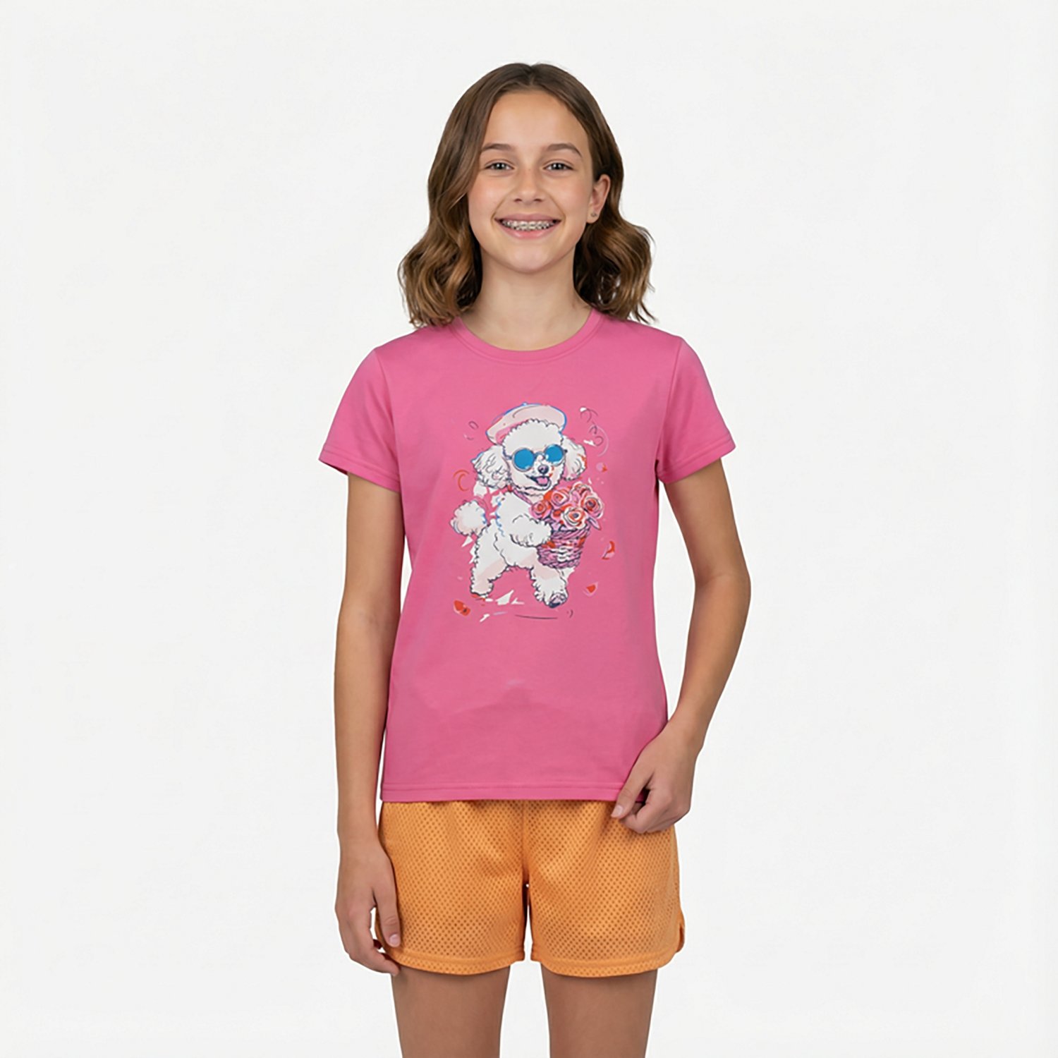 BCG Girls' Cotton GFX Short Sleeve T-shirt - view number 2