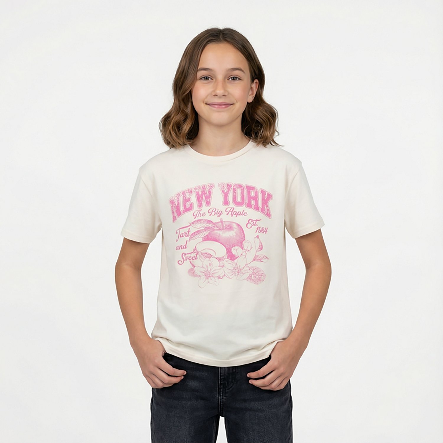 BCG Girls' Cotton Boxy Graphic T-shirt - view number 2